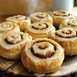 To make the best homemade cinnamon rolls, you need simple, quality ingredients. Here’s what you must have: - 4 cups all-purpose flour - 1/4 cup granulated sugar - 1 packet (2 1/4 tsp) instant yeast - 1/2 teaspoon salt - 1 cup milk, warm - 1/4 cup unsalted butter, melted - 2 large eggs - 1 tablespoon vanilla extract - 1/2 cup brown sugar, packed - 2 tablespoons ground cinnamon - 1/4 cup unsalted butter, softened (for spreading) - 1 cup powdered sugar (for icing) - 2 tablespoons milk (for icing) - 1 teaspoon vanilla extract (for icing) Each ingredient plays a key role. The flour gives structure. Yeast helps the rolls rise. Sugar adds sweetness. Butter makes it rich and flavorful. Want to make your cinnamon rolls even better? You can add some fun flavors. Here are a few ideas: - Chopped nuts (like walnuts or pecans) for crunch. - Raisins or dried cranberries for sweetness. - Cream cheese for a tangy twist. - A touch of nutmeg or cardamom for warmth. These add-ins can change the flavor and texture. Be creative and try different combinations! Don’t have all the ingredients? No problem! Here are some easy swaps: - Use almond milk or oat milk instead of regular milk. - Swap granulated sugar for brown sugar for a deeper flavor. - If you run out of butter, use coconut oil or vegetable oil. - For a gluten-free option, try gluten-free flour blends. These substitutions work well and still give great results. It’s all about making the recipe work for you. For the full recipe, check out Heavenly Cinnamon Rolls. To make the dough, start with a large mixing bowl. Pour in the warm milk, melted butter, sugar, and yeast. Let it sit for about 5 minutes. You want it to become frothy. This shows the yeast is alive. Next, add the eggs and vanilla extract. Stir everything until well mixed. Now, gradually add the flour and salt. Mix until the dough comes together. Knead the dough on a floured surface for about 5-7 minutes. You should feel it get smooth and elastic. After kneading, place it in a greased bowl. Cover it with a cloth and let it rise in a warm spot for about 1 hour. It should double in size. While the dough is rising, mix the brown sugar and ground cinnamon in a bowl. Set it aside for later. Once the dough has risen, punch it down gently. Roll it out on a floured surface into a rectangle, about 16x12 inches. Spread softened butter over the dough, leaving a small edge. Then, sprinkle the cinnamon-sugar mixture evenly across the buttered dough. Starting from one long side, roll the dough into a log. Pinch the seams to seal it. Cut the log into 12 equal pieces. Place them in a greased baking dish, giving them space to rise. Cover the dish with a cloth and let them rise for another 30-45 minutes. While the rolls are rising, preheat your oven to 350°F (175°C). Once the rolls are puffy, bake them for 20-25 minutes. They should turn golden brown. While they bake, prepare the icing. In a bowl, whisk together powdered sugar, milk, and vanilla extract until smooth. Once the rolls are out of the oven, let them cool slightly. Drizzle the icing generously over the warm rolls. For the full recipe, check out Heavenly Cinnamon Rolls. Enjoy your delicious treat! When making cinnamon rolls, a few errors can spoil your treat. Here are some common mistakes to watch out for: - Using cold ingredients: Always use warm milk and eggs at room temperature. This helps yeast work better. - Not proofing the yeast: If your yeast doesn't foam, it’s dead. Start over with fresh yeast. - Over-kneading the dough: Knead just until smooth. Over-kneading makes the rolls tough. - Skipping the second rise: Don’t rush this step. Letting the dough rise again makes the rolls fluffy. For soft, fluffy rolls, follow these tips: - Use high-protein flour: This helps create a strong dough that can trap air. - Knead properly: Knead for about 5-7 minutes. The dough should feel smooth and elastic. - Warm rising place: Choose a cozy spot for the dough to rise. A turned-off oven or a sunny window works well. - Don’t overcrowd the pan: Place rolls in the dish with space. This allows them to expand during baking. Want to boost the taste of your cinnamon rolls? Try these ideas: - Add nuts: Chopped walnuts or pecans bring a nice crunch. - Use flavored extracts: Substitute some vanilla with almond extract for a twist. - Experiment with spices: Add nutmeg or cardamom for extra warmth. - Try different fillings: Mix in fruit, chocolate chips, or cream cheese for unique flavors. For more detailed steps, check out the Full Recipe. {{image_2}} You can switch up the filling for your cinnamon rolls. Try using chocolate chips for a sweet twist. Nuts, like pecans or walnuts, add a nice crunch. For a fruity touch, use diced apples mixed with cinnamon. You can even experiment with cream cheese for a rich filling. Each option brings its own flavor and fun. It keeps your rolls exciting! The icing on your cinnamon rolls can change the whole taste. Classic powdered sugar icing is always a hit. For a zesty flavor, add lemon juice to the icing mix. You can also use maple syrup for a sweet glaze. Want something richer? Try cream cheese frosting. Top with nuts or sprinkles for a fun finish. Each choice makes your rolls unique! You can still enjoy cinnamon rolls if you follow a gluten-free diet. Use gluten-free flour blends that work well for baking. Look for blends that include xanthan gum, which helps the dough rise. You can also make a dairy-free version. Swap milk with almond or oat milk and use coconut oil instead of butter. These changes keep your rolls soft and tasty, just like the originals. To keep your cinnamon rolls fresh, place them in an airtight container. If you do not have one, wrap them tightly in plastic wrap. This helps prevent them from drying out. Store them at room temperature for up to two days. For longer storage, consider refrigerating them. Just remember, cold rolls may lose some of their soft texture. When you are ready to enjoy your leftover cinnamon rolls, reheating them is key. Preheat your oven to 350°F (175°C). Place the rolls on a baking sheet. Cover them with foil to keep them moist. Heat for about 10-15 minutes until warm. If you want a quick fix, use the microwave. Heat one roll for 15-20 seconds. This gives you a soft and warm treat. Freezing is a great option for long-term storage. Before baking, you can freeze the unbaked rolls. Prepare the rolls and place them in the baking dish. Cover the dish tightly with plastic wrap. Then, wrap it in foil. You can freeze them for up to three months. When ready to bake, remove from the freezer. Let them thaw in the fridge overnight, then let them rise before baking. If you have baked rolls, wait until they cool completely. Wrap them well and store them in a freezer bag. These can last for about three months as well. When you’re ready to eat, thaw and reheat as needed. Homemade cinnamon rolls stay fresh for about 2 to 3 days. Keep them in an airtight container to lock in moisture. If you want them to last longer, you can freeze them. Wrap each roll in plastic wrap, then place them in a freezer bag. They can stay frozen for up to 3 months. Yes, you can make cinnamon rolls overnight. After shaping the rolls, place them in the fridge instead of letting them rise at room temperature. The next morning, let them sit out for about 30 minutes before baking. This helps them rise a bit more before they go into the oven. If your cinnamon rolls do not rise, check a few things. First, make sure your yeast is fresh. Old yeast can fail to activate. Also, ensure your dough is in a warm spot while it rises. If the area is too cold, the dough won't rise properly. Lastly, avoid adding too much flour, as this can lead to dense rolls. Homemade cinnamon rolls are easy to make and fun to share. We covered the essential ingredients and optional add-ins to boost flavor. I shared step-by-step instructions to guide you through the process. You learned helpful tips to avoid common mistakes and keep your rolls fluffy. We explored tasty variations to suit your tastes and dietary needs. Finally, I provided ways to store and reheat your rolls for maximum enjoyment. I hope you feel ready to dive into baking your own perfect cinnamon rolls! Enjoy your delicious treat!