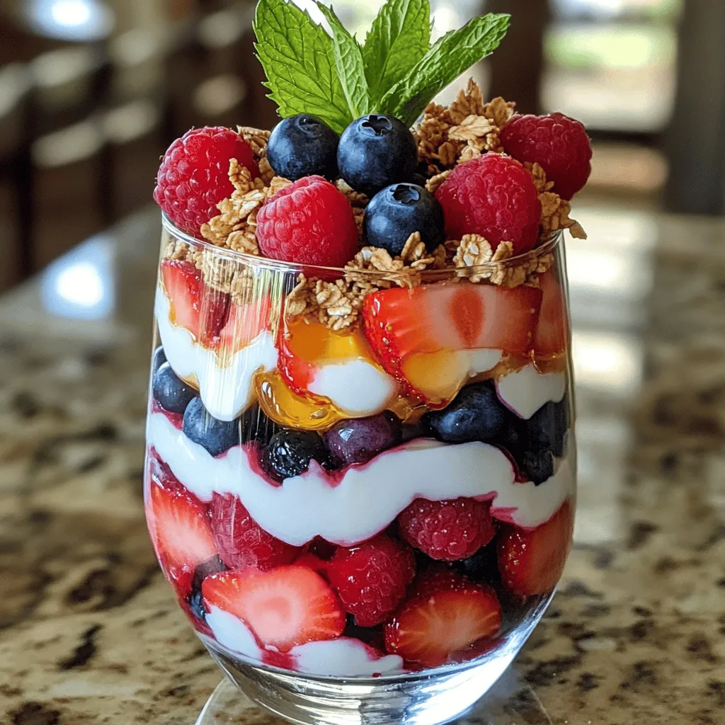 To make a Spring Berry Parfait, you need fresh and simple ingredients. Here’s what you will need: