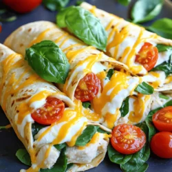 To make Cheesy Garlic Chicken Wraps, you need fresh and tasty ingredients. Here’s my list: