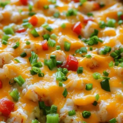 To make this dish, you need some key ingredients. Here’s what you should gather: - 1 pound crawfish tails, peeled - 1 cup cooked white rice - 1 cup onion, finely chopped - 1 cup bell pepper, finely chopped (red or green) - 1 cup celery, finely chopped - 1 can (10.5 ounces) cream of mushroom soup - 1 can (10.5 ounces) cream of celery soup - 1 cup sharp cheddar cheese, shredded - 1 tablespoon Cajun seasoning - 2 cloves garlic, minced - 2 tablespoons vegetable oil - 1/2 cup green onions, chopped (for garnish) - Salt and pepper to taste These ingredients work together to create a rich and tasty casserole. The crawfish tails bring a unique flavor, while the rice makes it hearty. The cream soups add creaminess that makes every bite satisfying. You can play with flavors by adding more seasonings. Here are some great options to consider: - Paprika for a smoky flavor - Red pepper flakes for heat - Fresh herbs like parsley or thyme - Lemon juice for brightness Adding these can give your casserole a personal touch. Adjust these to fit your taste, and don’t be afraid to experiment! Cheese is key for a creamy texture. While sharp cheddar is classic, you can try other cheeses too. Here are some ideas: - Monterey Jack for a milder taste - Pepper Jack for some spice - Gruyère for nutty flavor Mixing different cheeses can create a unique taste. Choose what you love and make it your own! If you want to see how to combine these ingredients, check the Full Recipe. To start, gather your ingredients. You will need crawfish tails, rice, and some veggies. Chop the onion, bell pepper, and celery. This mix brings great flavor. Do not forget the garlic! Next, heat vegetable oil in a skillet over medium heat. Add the onion, bell pepper, celery, and garlic. Sauté until the onion turns clear, about 5-7 minutes. This step builds a tasty base for your dish. Add the crawfish tails and Cajun seasoning next. Cook for another 3-4 minutes until the crawfish are warm. In a large bowl, combine your sautéed mix with the cooked rice. Add both cans of soup and half of the cheddar cheese. Mix everything well until it is combined. This will create a creamy and rich filling. Now, transfer the mixture to a greased 9x13-inch baking dish. Spread it evenly across the dish. This ensures that every bite is full of flavor. Lastly, sprinkle the remaining cheddar cheese over the top. This will create a nice, cheesy crust while baking. Preheat your oven to 350°F (175°C). Baking at the right temperature is key. Place your casserole in the oven and bake for 25-30 minutes. Look for a golden and bubbly top. This shows that your casserole is ready. When done, take it out and let it cool for a few minutes. This cooling time helps set the layers. Finally, garnish your dish with chopped green onions. This adds a fresh touch and a pop of color. For the complete recipe, refer to the Full Recipe. Enjoy your flavorful Louisiana Crawfish Casserole! Choosing fresh crawfish is key for a tasty casserole. Look for live crawfish with strong, clear eyes. They should feel heavy and active. Avoid any that are dark or have a bad smell. If buying frozen, check for a bright color and no ice crystals. Fresh crawfish adds a sweet, savory flavor you will love. Cajun spices bring out the best in crawfish casserole. Use a mix of paprika, cayenne, and garlic powder. These spices add heat and depth. You can also try adding thyme or oregano for more flavor. Adjust the spice level to match your taste. This way, you can make it mild or spicy just how you like it. Avoid these mistakes to ensure perfect casserole. First, do not overcook the crawfish. They should be just heated through. Next, be careful with salt. The soups and cheese already add saltiness. Taste the mixture before adding more. Lastly, let the casserole cool a bit before serving. This helps flavors blend and makes it easier to cut. Following these tips will help you create a dish everyone will enjoy. For the full recipe, check out the details above. {{image_2}} You can easily make this dish vegetarian. Replace crawfish with mushrooms or zucchini. Both add great flavor and texture. Use vegetable broth instead of chicken broth for cooking rice. A mix of veggies like bell peppers, carrots, and corn can boost taste too. If you want to switch proteins, shrimp works well. You can also use chicken or even tofu for a different twist. Cooked sausage adds a hearty touch, too. Just remember to adjust the cooking time as needed. Each protein brings its own unique flavor to the dish. Cheese plays a big role in this casserole. While sharp cheddar is a classic, you can try pepper jack for a kick. Cream cheese adds creaminess and richness. Mozzarella creates a nice stretch when melted. Mix and match to find your favorite combo. For the full recipe, check out the details above. To keep your Louisiana crawfish casserole fresh, store leftovers in an airtight container. Let the casserole cool to room temperature before sealing it. This helps prevent moisture buildup. Place it in the fridge for up to three days. If you want to enjoy it later, freezing is a great option. When you're ready to eat your leftover casserole, preheat your oven to 350°F (175°C). Place the casserole in an oven-safe dish. Cover it with foil to keep it moist. Heat for about 20-25 minutes or until it's warm all the way through. You can also microwave single servings for 2-3 minutes, checking often to avoid overcooking. To freeze your crawfish casserole, follow these steps: First, let it cool completely. Wrap it tightly in plastic wrap, then in aluminum foil. This double layer helps prevent freezer burn. You can freeze it for up to three months. When you're ready to eat it, thaw it overnight in the fridge. Then, reheat it using the oven method mentioned above for the best texture. To make Louisiana Crawfish Casserole, start by gathering your ingredients. You will need crawfish tails, cooked rice, onion, bell pepper, celery, cream soups, cheese, Cajun seasoning, garlic, vegetable oil, green onions, salt, and pepper. Begin by heating vegetable oil in a skillet. Add the onion, bell pepper, celery, and garlic, cooking until the onion is soft. Then, stir in the crawfish and Cajun seasoning. In a bowl, mix this sautéed mix with the rice and soups. Pour it into a greased baking dish, top with cheese, and bake at 350°F until golden. For the full step-by-step details, refer to the Full Recipe. If you can't find crawfish, there are good substitutes. Shrimp works well and gives a similar flavor. You can also use crab meat for a sweeter taste. Chicken is another option if you prefer poultry. Each substitute will change the flavor slightly, but they will still create a tasty dish. Just remember to adjust cooking times based on what you choose. Yes, you can prepare this casserole in advance. Assemble the casserole, cover it, and refrigerate for up to 24 hours. This method allows flavors to blend, making the dish even tastier. When ready to bake, just remove it from the fridge and bake as directed. If you freeze it, do so before baking. Thaw it overnight in the fridge before cooking. In this post, we covered how to make a delicious Louisiana Crawfish Casserole. I shared the main ingredients and the best cheese to use. You learned step-by-step instructions for preparation, assembly, and baking. I also provided tips for fresh crawfish and common cooking mistakes. Finally, we explored tasty variations and storage tips. Now, you're ready to create this dish with confidence. Enjoy this comforting meal with family and friends!