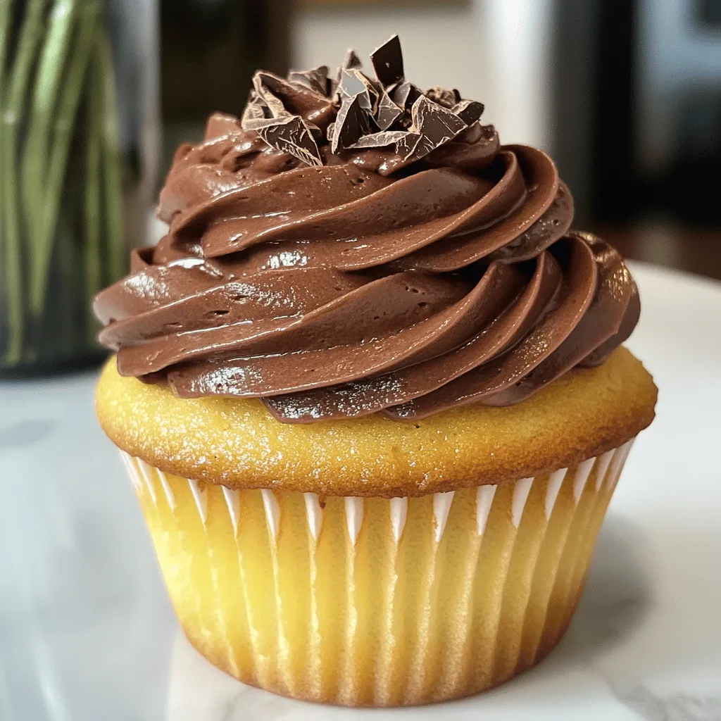 - 1 cup unsalted butter, softened - 3 ½ cups powdered sugar, sifted - ½ cup unsweetened cocoa powder, sifted - 1 teaspoon vanilla extract - 4 tablespoons heavy cream (or milk) - A pinch of salt The right ingredients make the best chocolate buttercream. First, you need unsalted butter. Softened butter mixes easily, creating a light and fluffy base. Powdered sugar gives sweetness and helps with texture. Cocoa powder adds rich chocolate flavor. Vanilla extract brings warmth and depth. Heavy cream or milk helps make the frosting smooth. A pinch of salt balances the sweetness. - Dairy-free butter: You can use coconut oil or vegan butter. These work well for a plant-based frosting. - Alternative sweeteners: If you want a healthier version, consider using agave syrup or honey. Adjust the amount to taste. - Different cocoa powders: Try Dutch-process cocoa for a smoother flavor. You can also use dark cocoa for a richer taste. These substitutions allow you to customize your frosting. Play around and find what you like best. To make perfect chocolate buttercream frosting, you need a few tools: - Large mixing bowl - Electric mixer - Measuring cups and spoons - Sifter - Spatula These tools help you mix well and create a smooth frosting. 1. Mixing butter and sugar: Start with the softened butter. Place it in your large mixing bowl. Use the electric mixer on medium speed. Beat the butter for about 2-3 minutes. It should become light and fluffy. This step is key for a nice texture. 2. Incorporating cocoa and additional ingredients: Gradually add the sifted powdered sugar and cocoa powder. Do this one cup at a time. Mix on low speed until everything is combined. Once combined, increase the speed to medium. Beat for another 2 minutes to aerate the mixture. This adds air and fluffiness. - Achieving the right consistency: Next, add the vanilla extract, heavy cream, and a pinch of salt. Beat on medium speed for another 3-4 minutes. The frosting should be smooth and creamy. If you want it thinner, add more cream one tablespoon at a time. For a firmer frosting, add more powdered sugar. - Tasting and adjusting flavors: Now, taste your frosting. If it needs more sweetness or chocolate flavor, add more powdered sugar or cocoa powder. Mix well. When you are happy with the flavor and texture, your frosting is ready. You can use it to top cakes or cupcakes. For a great look, try a spatula or piping bag. For more detailed steps, check the Full Recipe. To get the best texture in your chocolate buttercream, focus on mixing. Start by beating the softened butter until it’s light and fluffy. This step helps create a nice base. Use an electric mixer on medium speed for about 2-3 minutes. Next, add powdered sugar and cocoa powder slowly. This helps avoid a mess and ensures even mixing. Ingredient temperature also matters. Make sure your butter is at room temperature. Cold butter can lead to lumps. If you need it softer, cut it into smaller pieces. This speeds up the softening process. Sometimes, frosting can turn out grainy. If this happens, you can fix it easily. Mix longer to break down the sugar granules. If that doesn’t work, try adding a little more cream. This helps smooth everything out. Adjusting sweetness is also key. If your frosting is too sweet, add a bit more cocoa powder. This balances the flavor. If you want more sweetness, add more powdered sugar. Always taste as you go! How you apply your frosting matters. If you want a smooth finish, use a spatula to spread it. For a fancy look, use a piping bag. Piping gives a beautiful touch to cupcakes and cakes. Get creative with your decorations! Add chocolate shavings, sprinkles, or even fresh fruit. These small touches make your treats stand out. For more ideas, check out the Full Recipe for inspiration. {{image_2}} You can change the flavor of your chocolate buttercream in fun ways. Adding espresso gives it a mocha taste. Just mix in one tablespoon of espresso powder with your dry ingredients. Infusing with orange or mint adds fresh zest. For orange, use the zest of one orange. For mint, add a few drops of mint extract. Want a different look? You can make a chocolate ganache frosting. Heat equal parts chocolate and cream until smooth. Let it cool for a glossy finish. Another option is to combine chocolate buttercream with cream cheese. This mix gives a tangy twist that pairs well with red velvet or carrot cakes. If you need gluten-free frosting, stick with the basic recipe! All the ingredients are gluten-free. For a vegan chocolate buttercream, replace butter with dairy-free butter. Use almond milk or coconut cream instead of heavy cream. These swaps keep the rich taste while making it plant-based. These variations let you customize your perfect chocolate buttercream. Explore them and find your favorite! For more details, check the Full Recipe. To keep your chocolate buttercream fresh, store it in an airtight container. Place it in the fridge for up to one week. This keeps it cool and safe. If you have a large batch, consider freezing it for longer storage. Just make sure to use a freezer-safe container to avoid freezer burn. You can freeze chocolate buttercream for up to three months. When freezing, scoop the frosting into a container. Leave some space for expansion. Label the container with the date. This helps you track how long it has been in the freezer. When you want to use your frozen frosting, take it out of the freezer. Let it thaw in the fridge overnight. If you're short on time, you can also thaw it at room temperature for about 1-2 hours. After thawing, give it a good mix with a hand mixer. This will help restore its creamy texture. You can spread thawed frosting on cupcakes or cakes. It’s also great for filling cookies or even brownies. If you want to get creative, use it as a dip for fruits or pretzels. The options are endless! Homemade chocolate buttercream lasts about one week in the fridge. In the freezer, it stays good for three months. Always check for freshness before using. If it smells off or has an unusual color, it’s best to toss it. Look for changes in texture or smell. If the frosting seems grainy or has an odd scent, it is time to throw it away. Always trust your senses; they can help you avoid spoiled frosting. For a full recipe of this delightful frosting, check out the Perfect Chocolate Buttercream Frosting recipe. Homemade chocolate buttercream can last up to two weeks in the fridge. Keep it in an airtight container. If you freeze it, it can stay good for up to three months. Make sure to thaw it in the fridge before using. When ready to use, just whip it again to bring back its fluffy texture. Yes, you can! If you want a different flavor, try using melted chocolate instead. Use about 4 ounces of melted chocolate for every half cup of cocoa powder. You can also use carob powder as a cocoa substitute. It gives a unique taste and is a healthy option. Chocolate buttercream is perfect for many treats. Here are a few great ideas: - Chocolate cake: It’s a classic combo. - Vanilla cupcakes: The flavors balance well. - Brownies: Spread the frosting on top for a rich treat. - Cookies: Use it as a filling for sandwich cookies. For more ideas, check out the Full Recipe for perfect chocolate buttercream frosting. You learned how to make delicious chocolate buttercream frosting. From ingredient lists to inventive variations, this guide covered it all. I shared tips to fix common problems and ways to store your frosting properly. Now you have the tools to create a smooth, rich frosting for your treats. Remember, you can adjust flavors to make it your own. Enjoy the process, and let your creativity shine in the kitchen!