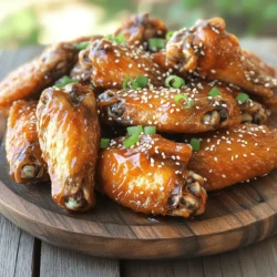 To make sweet and spicy chicken wings, gather these items: - 2 pounds chicken wings - 1/2 cup honey - 1/4 cup hot sauce (like sriracha or your favorite brand) - 2 tablespoons soy sauce - 1 tablespoon minced garlic - 1 tablespoon grated ginger - 1 tablespoon apple cider vinegar - 1 teaspoon smoked paprika - Salt and pepper to taste - 2 tablespoons sesame seeds (optional) - Green onions, chopped (for garnish) When choosing chicken wings, look for these signs: - Color: Fresh wings should be pink. Avoid any gray or discolored spots. - Texture: The skin should feel firm and not slimy. - Smell: Fresh wings have no strong odor. If they smell bad, don’t buy them. - Packaging: Check for leaks or damage in the packaging. This can lead to spoilage. The hot sauce you choose can change the flavor of your wings. Here are some tips: - Sriracha: This sauce is sweet and spicy. It works well with honey. - Buffalo Sauce: If you like a classic flavor, this is a good choice. - Chili Garlic Sauce: This sauce adds a kick and depth to your wings. - Homemade Sauce: Mix your favorite hot sauce with honey for a personal touch. These choices can elevate your wings, making them truly irresistible. For a full recipe, check out the [Full Recipe]. To start, gather your ingredients. You need chicken wings, honey, hot sauce, soy sauce, garlic, ginger, apple cider vinegar, smoked paprika, salt, and pepper. Mix the honey, hot sauce, soy sauce, garlic, ginger, vinegar, and smoked paprika in a large bowl. This mix will give your wings their sweet and spicy flavor. Pat the chicken wings dry with paper towels. This step helps the marinade stick better. Toss the wings in the marinade until they are fully coated. Let them sit for at least 30 minutes. If you have time, marinate them overnight for deeper flavor. Preheat your oven to 400°F (200°C). Line a baking sheet with parchment paper to help with cleanup. Place the marinated wings in a single layer on the sheet. This step ensures even cooking. Bake the wings for 40-45 minutes. Flip them halfway through to get an even crispiness. The wings should be golden and crispy when done. A meat thermometer can help; it should read 165°F (74°C) when fully cooked. If you want extra crispy wings, try broiling them. After baking, place the wings under the broiler for 2-3 minutes. Keep an eye on them to avoid burning. This technique adds a nice crunch to the outside. You can also increase the baking time for an even crunchier result. For a fun twist, sprinkle sesame seeds and chopped green onions on top before serving. Check out the Full Recipe for more tips on achieving the best wings! To get that perfect sweet and spicy flavor, start with the right ratio. Use honey as your sweet base. Then, add hot sauce for the spice. A common mix is half a cup of honey to a quarter cup of hot sauce. You can tweak this. If you want it sweeter, add more honey. If you like heat, add more hot sauce. Just remember to taste as you go. This keeps the flavors in check. A touch of soy sauce adds depth. It enhances both the sweet and spicy notes. Don't skip drying the wings. Pat them dry with paper towels before marinating. This helps them crisp up during baking. Another mistake is overcooking. Keep an eye on them in the oven. Check for a crispy skin and ensure they are fully cooked. Also, avoid using too much marinade. It can make the wings soggy. Instead, coat them lightly. Lastly, don’t forget to flip them halfway through cooking. This ensures they cook evenly and get crispy all over. Using the right tools makes a big difference. A good baking sheet is key. Use one with a lip to catch drips. Line it with parchment paper for easy cleanup. A large mixing bowl is also important for marinating. You need enough space to toss the wings. For extra crispiness, a wire rack is great. Place it on top of the baking sheet. This lets air circulate around the wings. A meat thermometer ensures they reach 165°F (75°C). This guarantees safe cooking. Follow these tips for the best Sweet and Spicy Chicken Wings. For the full recipe, check out the recipe section. {{image_2}} You can switch up the sauce for your wings. Try a teriyaki glaze for a sweet touch. A barbecue sauce adds a smoky flavor. If you like it hot, use a ghost pepper sauce. Mixing flavors can lead to new favorites. Adjust the heat by adding more or less hot sauce. A fruity sauce, like mango, can add a nice twist. The key is to balance the sweet and spicy. Experiment and find what you love best! You have two main methods to cook chicken wings: oven-baked or deep-fried. Oven-baking gives you crispy wings without the mess of frying. It’s easier and healthier, too. For deep-fried wings, the result is often crunchier. The oil adds a rich flavor. If you choose to fry, heat the oil to 375°F for best results. Both methods can yield delicious wings, so it’s about what you prefer. When serving sweet and spicy chicken wings, think about sides. Fresh veggies work well. Carrot and celery sticks add crunch. A cool ranch or blue cheese dip is a classic choice. You can also serve them with cornbread for a Southern twist. For drinks, cold beer or a sweet tea pairs nicely. Tailor your meal to your taste and enjoy! Want to try making these wings? Check out the Full Recipe for all the details. To keep your leftover chicken wings fresh, let them cool first. Place them in an airtight container. You can also wrap them tightly in plastic wrap or aluminum foil. Store them in the fridge for up to four days. For best taste, eat them within two days. If you have a lot left, consider freezing them. When you’re ready to enjoy your wings again, reheating is key. Preheat your oven to 350°F (175°C). Place the wings on a baking sheet lined with parchment paper. Bake for about 10-15 minutes, or until heated through. This helps keep them crispy. You can also use a microwave, but they may become soft. If you prefer crispy wings, stick to the oven. Freezing chicken wings is a great way to save them for later. Start by cooling the wings completely. Then, place them in a single layer on a baking sheet. Freeze them for about one hour. This keeps them from sticking together. Once frozen, transfer the wings to a freezer bag. Remove as much air as possible. They can last up to three months in the freezer. When ready to eat, thaw them in the fridge overnight before reheating. Enjoy your Sweet and Spicy Chicken Wings whenever you want! For the full recipe, check out the main article. To get crispy chicken wings, start by drying them. Use paper towels to pat them dry. This helps remove moisture. Moisture makes wings soggy. Next, season the wings well. This gives flavor and helps with crispiness. Bake them at a high temperature, like 400°F (200°C). Flipping the wings halfway through cooking also helps them cook evenly. For an extra crunch, broil them for a few minutes at the end. Yes, you can use an air fryer! It cooks wings faster and makes them crispy. Set your air fryer to 380°F (193°C). Cook the wings for about 25-30 minutes. Shake the basket halfway through for even cooking. You might want to add a few minutes if you like them extra crispy. Using an air fryer is a great way to enjoy these wings without a lot of oil. Marinating your chicken wings for at least 30 minutes works well. However, for the best flavor, try to marinate them for 2 hours or overnight. This gives the sauce time to soak into the meat. If you're short on time, even a quick 30-minute soak can add a lot of flavor. Just make sure to keep them in the fridge while marinating. For the full recipe, check the section above. To make sweet and spicy chicken wings, start with fresh ingredients. Marinate your wings well for the best flavor. Remember to balance sweetness and heat for a tasty dish. Use the right cooking method for crispy results. Avoid common mistakes by paying attention to details. Store and reheat leftovers properly to enjoy them later. With these tips, you can make wings that impress. Get ready to enjoy your delicious creation!