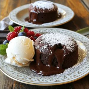 - 1/2 cup (113g) unsalted butter - 1 cup (170g) semi-sweet chocolate chips - 2 large eggs - 2 large egg yolks - 1/4 cup (50g) granulated sugar - 2 tablespoons all-purpose flour - 1/4 teaspoon salt - 1 teaspoon vanilla extract - Powdered sugar for dusting - Ice cream or whipped cream for serving (optional) Gathering the right ingredients is key for the easiest chocolate lava cake. I love using unsalted butter for its rich, creamy flavor. Semi-sweet chocolate chips melt perfectly, giving that gooey center we crave. Eggs and egg yolks add structure and richness. Granulated sugar sweetens the mix, while all-purpose flour holds it all together. A pinch of salt enhances the chocolate's taste, and vanilla extract adds warmth. For a fun touch, you can top your cake with powdered sugar. Ice cream or whipped cream makes a great addition too. Trust me, these little touches elevate the dessert to a whole new level. You can find the full recipe at the end of this section. Happy baking! 1. Preheating the oven Start by preheating your oven to 425°F (220°C). This step is key for a great bake. 2. Preparing the ramekins Next, take four 6-ounce ramekins. Grease them with butter. Lightly dust with flour or cocoa powder. This helps the cakes slide out easily. 3. Melting chocolate and butter In a microwave-safe bowl, combine 1/2 cup of unsalted butter and 1 cup of semi-sweet chocolate chips. Microwave them on medium power. Do this in 30-second intervals. Stir after each round until it’s smooth and melted. 1. Whisking the eggs and sugar In a separate bowl, whisk together 2 large eggs, 2 large egg yolks, and 1/4 cup of granulated sugar. Whisk until it is light and frothy. This will take about 2-3 minutes. 2. Combining mixtures Slowly add the melted chocolate and butter mixture to the egg mixture. Stir it all together until it is fully combined. 3. Folding in dry ingredients Gently fold in 2 tablespoons of all-purpose flour, 1/4 teaspoon of salt, and 1 teaspoon of vanilla extract. Be careful not to over-mix. You want it just integrated. 1. Pouring batter into ramekins Pour the batter evenly into the prepared ramekins. Fill them about 3/4 full. This allows space for the cakes to rise. 2. Baking time and checking for doneness Bake in the preheated oven for 12-14 minutes. The edges should be firm, but the centers must remain soft. 3. Cooling and serving tips Let the cakes cool for 1 minute. Carefully run a knife around the edges. Invert the ramekins onto plates. Dust with powdered sugar. Serve warm, and you can add ice cream or whipped cream if you like. For the full recipe, refer to the earlier section. Enjoy the rich and decadent delight of your lava cake! To get that perfect lava center, timing is key. Bake the cakes for 12 to 14 minutes. The edges should feel firm while the center remains soft. After baking, let them cool for just one minute. This step helps create a nice flow when you cut into the cake. When checking for doneness, look at the edges. If they are set but the middle wiggles slightly, you’ve found the sweet spot. Too long in the oven can lead to a fully cooked center, and we don't want that. Pair your lava cake with a scoop of ice cream or a dollop of whipped cream. The coolness balances the warm cake perfectly. You can also sprinkle some powdered sugar on top for a touch of elegance. For garnishing, fresh berries or a mint leaf add color and charm. You can even drizzle chocolate sauce for extra indulgence. These simple touches will wow your guests. One common mistake is overmixing the batter. When you fold in the dry ingredients, do it gently. This keeps the cake light and ensures a gooey center. Another mistake is inverting the cakes too early. Wait a minute after baking before flipping them out. This short wait helps the cakes hold their shape and keeps that delicious lava center intact. Remember, if you want the full details for making these rich treats, check out the Full Recipe. {{image_2}} You can easily change the taste of your chocolate lava cake. Adding espresso or coffee makes it richer. The coffee flavor blends well with chocolate, giving a nice depth. For a different chocolate taste, try using dark chocolate instead of semi-sweet. Dark chocolate gives a more intense flavor, while semi-sweet keeps it sweet and creamy. You can even mix them for a unique twist! If you need gluten-free options, switch the all-purpose flour for almond or coconut flour. These flours work well and keep the cake moist. For those who follow a vegan diet, replace the eggs with flaxseed meal or applesauce. Use vegan chocolate chips too. These substitutions keep the cake delicious while meeting your dietary needs. Making mini lava cakes is a fun idea! Use smaller ramekins, like 4-ounce ones. This way, you create bite-sized treats. Just adjust the baking time to about 8-10 minutes. Keep an eye on them, so they don’t overbake. Mini cakes are perfect for parties or a sweet snack. You can serve them with a scoop of ice cream to impress your guests! For the complete recipe, check the Full Recipe section. To keep your leftover chocolate lava cake fresh, follow these steps: - Refrigeration: Place the cooled cakes in an airtight container. They can last up to three days in the fridge. - Freezing: For longer storage, wrap each cake tightly in plastic wrap. Then place them in a freezer bag. They can last up to two months in the freezer. When it’s time to enjoy the cake again, reheating is key: - Best methods: Use the microwave for a quick fix. Heat for about 20 seconds. Alternatively, use an oven at 350°F (175°C) for 5-7 minutes. - Ensuring the lava center stays gooey: Keep an eye on the time. Heat just until warm, but not too long. You want that molten center to stay gooey! Knowing how long your cake lasts is important: - In the fridge: It stays good for about three days. - In the freezer: It can last for up to two months. Just remember to wrap it well! The best chocolate for lava cake is semi-sweet chocolate. It gives a nice balance of sweetness and richness. You can also use dark chocolate if you like a more intense flavor. Dark chocolate has less sugar and a stronger taste. Both options melt well and create that gooey center we all love. Yes, you can make lava cake ahead of time. Prepare the batter, then pour it into the ramekins. Cover them and keep in the fridge for up to 24 hours. When you’re ready to bake, just pop them in the oven! This saves time when you have guests. Remember, baking time may need slight adjustment. Serve chocolate lava cake with a scoop of ice cream or a dollop of whipped cream. Vanilla ice cream pairs wonderfully with the rich chocolate. You can also add fresh berries for a colorful touch. If you want extra flair, drizzle some chocolate sauce or raspberry puree on the plate. These toppings will enhance the dessert's look and taste. To make a great chocolate lava cake, start with the right ingredients. Follow clear steps for mixing and baking. Use tips for a perfect gooey center. Try fun variations and don’t forget storage advice for leftovers. In the end, enjoy this decadent treat your way. Baking is simple and rewarding, so dive in and impress yourself and others with your delicious results!