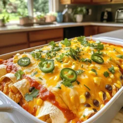 Chicken and Cheese Enchiladas Bake Savory Delight