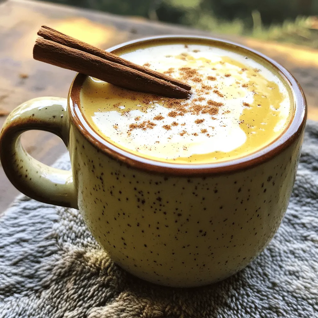 - 1 cup oat milk - 1 espresso shot or 1/2 cup brewed coffee - 1 tablespoon honey (adjust to taste) - 1/2 teaspoon ground cinnamon - 1/4 teaspoon vanilla extract - A pinch of sea salt - Cinnamon stick or ground cinnamon for garnish If you cannot find oat milk, you can use almond milk or soy milk. Both options offer a creamy texture. For honey, maple syrup is a great alternative if you want a vegan choice. You could also use agave syrup. If you want a stronger cinnamon flavor, try adding 1 teaspoon of cinnamon instead of 1/2 teaspoon. - Oat Milk: This milk is dairy-free and rich in fiber. It helps keep your heart healthy. - Espresso or Coffee: Coffee boosts your energy and can improve focus. It is also rich in antioxidants. - Honey: Honey adds sweetness and has natural antibacterial properties. It can soothe a sore throat. - Ground Cinnamon: This spice has anti-inflammatory effects and may help regulate blood sugar. - Vanilla Extract: This adds flavor and has calming properties, improving your mood. - Sea Salt: A pinch of salt can enhance sweetness and improve overall flavor. This Cinnamon Honey Oat Milk Latte is not just tasty; it's also packed with benefits from each ingredient. Enjoy making this rich and creamy drink! For the full recipe, check out the instructions above. To make your Cinnamon Honey Oat Milk Latte, start by brewing your coffee. You can use a shot of espresso or a half cup of brewed coffee. Set this aside to cool slightly. Next, heat your oat milk in a small saucepan. Use medium heat to warm it gently, stirring often. You want it warm but not boiling, as this can change the taste. Once warm, whisk in the honey, ground cinnamon, vanilla extract, and a pinch of sea salt. This step is key for blending the flavors. After combining, pour the brewed coffee into a large mug. Slowly add the cinnamon honey oat milk on top. Stir gently to mix everything well. For the final touch, sprinkle a bit of ground cinnamon on top or add a cinnamon stick for a nice look. This adds flavor and makes your drink feel special. If you choose to brew coffee, make sure it is strong. Use fresh, quality coffee beans for the best flavor. Grind your beans just before brewing for freshness. If you use an espresso machine, follow the machine’s instructions for the best shot. Remember, a good espresso should have a rich, thick crema on top. This gives your latte a nice look and taste. Frothing oat milk at home is easy and fun. You can use a whisk, a frother, or even a jar with a lid. If you use a whisk, whisk quickly until you see bubbles forming. If you use a frother, dip it into the oat milk and turn it on. Move it up and down to froth well. With the jar method, fill the jar halfway, close the lid tightly, and shake it hard. Do this for about 30 seconds. Let it sit for a minute to settle before using. Frothy oat milk makes your latte rich and creamy. For the complete recipe, check out the Full Recipe section! When making a cinnamon honey oat milk latte, some errors can ruin the drink. Here are key mistakes to watch for: - Heating Oat Milk Too Much: If you let it boil, it can curdle. - Not Whisking Properly: You need to whisk well to mix the flavors. - Using Old Coffee: Fresh coffee makes a big difference in taste. - Skipping the Salt: A pinch of sea salt enhances all the flavors. To make your latte just right, you can change the sweetness and flavor. If you want it sweeter, add more honey. Just keep tasting as you go. If you like it spicier, add more ground cinnamon. You can also play with vanilla extract for a richer flavor. Try adding a dash of cocoa powder for a chocolate twist. Serving your latte well can make it even more special. Use a large mug to show off the layers. A sprinkle of ground cinnamon on top gives it a nice look. You can also add a cinnamon stick for garnish. This adds flavor and makes the drink feel cozy. Serve it warm and enjoy the rich taste with every sip. For the complete recipe, check out the Full Recipe section. {{image_2}} If you want a dairy-free option, oat milk is a great choice. It has a rich taste. You can also try almond milk or cashew milk for a nutty flavor. Coconut milk adds a creamy texture and a hint of coconut. Experiment to find your favorite! You can customize your cinnamon honey oat milk latte with fun flavors. Add a splash of maple syrup for extra sweetness. Try a dash of nutmeg or cardamom for warmth. You can even mix in some cocoa powder for a mocha twist. Get creative and find what you love! To make an iced version, brew your coffee and let it cool. Fill a glass with ice cubes. Pour in the cooled coffee, and then add your cinnamon honey oat milk. Stir well, and enjoy a refreshing drink on a hot day. This iced treat is perfect for summer! For the full recipe, check out the Cinnamon Honey Oat Milk Latte recipe above. Store any leftover oat milk latte in an airtight container. Keep it in the fridge. Use it within two days for the best taste. The oat milk can separate, so give it a good shake before you drink it again. To reheat your latte, pour it into a saucepan. Heat it on low heat. Stir it gently to mix the flavors back together. Avoid boiling it, as this can change the taste. If you want a frothy top, you can whisk it while heating. Homemade oat milk lasts about 3 to 5 days in the fridge. Honey and cinnamon have a long shelf life. Store honey in a cool, dark place, and it can last for years. Ground cinnamon stays fresh for about 2 to 3 years when stored tightly closed in a cool spot. If you want more tips, check the Full Recipe for details on making this delicious drink! Yes, you can use other milk options. Almond milk, soy milk, and coconut milk work well. Each type adds a unique flavor. Almond milk is nutty, while soy milk is creamy. Coconut milk gives a tropical twist. Choose what you like best! To make this drink vegan, swap honey for maple syrup or agave nectar. Both options add sweetness without animal products. Use a plant-based milk like oat, almond, or soy. This keeps your drink tasty and cruelty-free. Many cafes now serve oat milk lattes. Look for coffee shops that offer oat milk. Ask if they can add cinnamon and honey. Some chain cafes may have this drink on their menu. Local shops often create their unique versions. The best way to sweeten your drink is with honey, maple syrup, or agave. Start with a tablespoon and taste. Add more if you want it sweeter. You can also try flavored syrups for a fun twist. Enjoy experimenting! For the full recipe of this delightful drink, check the earlier section. You now have a clear guide to making a delicious Cinnamon Honey Oat Milk Latte. Start with the right ingredients and substitutes for health benefits. Follow the steps closely to brew and froth like a pro. Remember to avoid common mistakes and adjust flavors to your taste. Explore fun variations and store leftovers wisely. With careful practice, you can enjoy this drink at home. Embrace creativity and enjoy every sip of your latte journey.