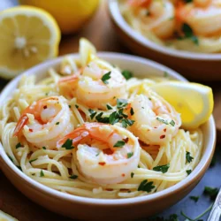 - 1 pound large shrimp, peeled and deveined - 8 oz linguine or spaghetti - 4 tablespoons unsalted butter - 4 tablespoons olive oil - 5 cloves garlic, minced - 1 teaspoon red pepper flakes - 1 cup low-sodium chicken broth - 2 tablespoons lemon juice - Zest of 1 lemon - Fresh parsley, chopped - Salt and pepper to taste Classic shrimp scampi relies on fresh and simple ingredients. The star here is the shrimp. Using large shrimp makes a big difference in flavor and texture. I always peel and devein them for ease. Pairing the shrimp with linguine or spaghetti gives a nice balance. Butter and olive oil create a rich base for the dish. I love using unsalted butter to control the saltiness. The garlic adds a wonderful aroma and taste. Red pepper flakes bring in a gentle heat. You can adjust this based on your taste. Chicken broth adds depth to the sauce. It helps to build layers of flavor. Don’t forget the lemon juice and zest. They brighten the dish and enhance the seafood. Fresh parsley adds a lovely color and taste. It’s a great way to finish your plate. Salt and pepper are key for seasoning. They help to bring all the flavors together. For the full recipe, you can check the details above. Enjoy your cooking! - Cook the pasta until al dente. This means it should be firm but not hard. - Reserve about 1 cup of pasta water for later. This helps adjust the sauce's thickness. - In a large skillet, heat olive oil and butter over medium heat. - Add minced garlic and red pepper flakes, stirring for 1-2 minutes. This brings out great flavors. - Next, add the shrimp. Season with salt and pepper. Cook until the shrimp turn pink, about 2-3 minutes. - Pour in chicken broth and lemon juice. Bring to a gentle simmer. - Let it cook for about 3-4 minutes. This lets the broth reduce a bit. - Stir in the remaining butter and lemon zest. Mix well until the butter melts. - Toss the cooked pasta with the shrimp and sauce in the skillet. - Add reserved pasta water a little at a time. This helps you get the right sauce consistency. Adjust seasoning as you go. For the full recipe, check out the details above! To make shrimp scampi shine, you need to balance the garlic and red pepper. Use five cloves of garlic for a strong flavor. Adjust the red pepper to fit your taste. Fresh lemon juice adds brightness to the dish. Squeeze it right before serving to keep the flavor fresh. Cook the shrimp for just 2-3 minutes. You want them pink and tender, not tough. For the pasta, cook until al dente, which means firm to the bite. Overcooked pasta can ruin the meal. Remember to save some pasta water for the sauce. Serve shrimp scampi in shallow bowls for a nice look. Garnish with fresh parsley for color. You can also add lemon wedges on the side. This adds a nice touch and extra flavor. Serve with crusty bread to soak up the sauce. These details make your dish feel special. {{image_2}} If you want to make shrimp scampi but need to switch some ingredients, you can. Here are some easy swaps: - Gluten-free pasta options: Use gluten-free linguine or spaghetti instead of regular pasta. It tastes great and fits your diet. - Alternatives for shrimp: You can use scallops or chicken in place of shrimp. Both options will still give you a yummy dish. Add a twist to your shrimp scampi with these simple ideas: - Adding vegetables like spinach or tomatoes: Toss in some fresh spinach or cherry tomatoes for extra color and nutrition. They cook quickly and add a nice touch. - Incorporating white wine for depth: A splash of white wine in your sauce makes it rich. It brings out the flavors and adds a lovely aroma. You can cook shrimp scampi in various ways to change it up: - Oven-baked shrimp scampi: Place shrimp and sauce in a baking dish. Bake at 400°F for about 10-12 minutes. This method gives you a nice, roasted flavor. - One-pan shrimp scampi variations: Cook everything in one pan for an easy clean-up. Just sauté the shrimp, add the pasta and sauce, and you are done. For the full recipe, check out the detailed instructions above! After enjoying your shrimp scampi, store any leftovers in the fridge. Place it in an airtight container. This helps keep the shrimp fresh. Use the leftovers within two days for the best taste. When reheating, you have two options: microwave or stovetop. The stovetop is best for even heating. Heat it gently over low heat. Stir often to prevent the shrimp from getting rubbery. If you use the microwave, heat in short bursts. Check frequently to avoid overcooking. You can freeze shrimp scampi for later. First, let it cool completely. Then, place it in a freezer-safe container. It can last up to three months in the freezer. When you want to eat it, thaw overnight in the fridge. For quick thawing, use the microwave on defrost. Enjoy your shrimp scampi with the same great taste! For the full recipe, check out the Garlic Butter Shrimp Scampi. Classic shrimp scampi stands out due to its simple and fresh ingredients. You typically use large shrimp, garlic, butter, and lemon juice. This dish often uses a light sauce that allows the shrimp's flavor to shine through. The cooking method involves sautéing, which gives the shrimp a nice sear. Most shrimp dishes do not highlight garlic and lemon as much as scampi does. Yes, you can use frozen shrimp for shrimp scampi. Just make sure to thaw it first. Place the frozen shrimp in a bowl of cold water for about 15-20 minutes. Once thawed, pat them dry with a paper towel. This step helps the shrimp sear better and prevents excess water in your dish. Shrimp scampi pairs well with several sides. Here are some ideas: - Garlic bread for soaking up the sauce - A fresh green salad with lemon vinaigrette - Steamed vegetables like asparagus or green beans - Rice or couscous to complement the dish To adjust the spiciness, simply change the amount of red pepper flakes. For a milder dish, use less than one teaspoon. If you prefer it spicy, add more flakes to taste. You can also include fresh chili or hot sauce for a different kick. Always taste as you go to find your perfect balance. Shrimp scampi can be a healthy choice. Shrimp is low in calories and high in protein. It also contains omega-3 fatty acids. However, keep an eye on the butter and oil you use. You can reduce the amount or use a healthier oil, like avocado oil. Pairing it with veggies also boosts the nutritional value. For more details, see the Full Recipe. Shrimp scampi is a classic dish with rich flavors. It combines shrimp, pasta, garlic, and lemon for a delightful meal. Remember, balance is key. Use fresh ingredients for the best taste. Whether you stick to the classic recipe or try variations, this dish is versatile and simple. Store leftovers properly to keep them fresh. With the right tips, you can make shrimp scampi that impresses everyone. Enjoy cooking this dish confidently, and happy dining!