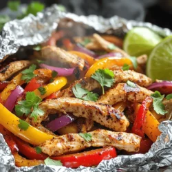 Chicken Fajita Foil Packets Tasty Dinner Idea