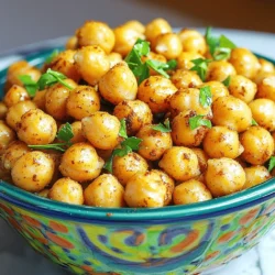 - 1 can (15 oz) chickpeas, drained and rinsed - 1 tablespoon olive oil - 1 teaspoon smoked paprika - 1 teaspoon garlic powder - 1/2 teaspoon ground cumin - 1/2 teaspoon sea salt - 1/4 teaspoon cayenne pepper (optional for heat) - Fresh parsley for garnish (optional) To make crispy air fryer chickpeas, you need simple ingredients. Start with a can of chickpeas. Be sure to drain and rinse them well. This step helps remove excess sodium and prepares them for crisping. Next, gather some olive oil. It adds flavor and helps the spices stick. For the spices, use smoked paprika, garlic powder, and ground cumin. These spices create a lovely taste. Add sea salt to enhance the flavor. If you want some heat, cayenne pepper is great for a kick. Lastly, parsley adds a pop of color, though it's optional. This mix of ingredients makes a tasty snack. You can play with the spices to suit your taste. I love how easy it is to make these crunchy bites! For the full recipe, check out the section above. - Preheat air fryer to 400°F (200°C). - Rinse and dry chickpeas thoroughly. Start by preheating your air fryer. This step helps to get the chickpeas crispy. Set it to 400°F (200°C) and let it warm for about five minutes. While it heats, take a can of chickpeas. Open it, drain the liquid, and rinse the chickpeas under cold water. This removes excess salt and keeps them fresh. After rinsing, dry them well using a clean towel. The drier they are, the crispier they will get when cooked. - Combine chickpeas and seasonings in a bowl. - Place chickpeas in air fryer basket. - Air fry for 15-20 minutes; shake halfway through. Next, take a mixing bowl and add the dried chickpeas. Then pour in one tablespoon of olive oil. Add one teaspoon each of smoked paprika, garlic powder, and half a teaspoon of ground cumin and sea salt. If you like some heat, toss in a quarter teaspoon of cayenne pepper. Mix everything well, ensuring each chickpea gets coated with the seasoning. Now, put the chickpeas in the air fryer basket. Spread them out in a single layer. Avoid stacking them to ensure even cooking. Set the timer for 15-20 minutes. At the halfway mark, give the basket a good shake. This helps them cook evenly. After about 15 minutes, check for a golden brown color. If they look crispy, they are ready! Remove them and let them cool for a few minutes. They will continue to crisp up as they cool. For a nice touch, you can sprinkle fresh parsley on top. Enjoy your crispy air fryer chickpeas as a snack or a topping for salads! For the full recipe, feel free to check the detailed instructions above. To make crispy air fryer chickpeas, drying them is key. After you drain and rinse the chickpeas, use a clean kitchen towel. Pat them dry until no moisture remains. The drier they are, the crispier they get. Another important tip is to avoid overcrowding in the air fryer. If you fill the basket too much, the chickpeas won’t cook evenly. They need space to get hot air all around them. A single layer is best for that perfect crunch. Now, let’s talk about flavor! You can try many spices to make your chickpeas pop. Smoked paprika and garlic powder are great choices. But don’t stop there! Experiment with spices like cumin or even curry powder. Here are some seasoning combinations you might enjoy: - Spicy Kick: Add cayenne pepper and chili powder. - Herb Delight: Try oregano and thyme for a fresh taste. - Zesty Twist: Mix lemon zest and dill for a bright flavor. These tips will help you create a tasty and unique snack every time. For the full recipe, check out the details provided earlier. {{image_2}} You can create different flavors for your crispy air fryer chickpeas. - For a spicy version, add more cayenne and a sprinkle of chili powder. This adds heat and a bold flavor. - If you want a herb-infused flavor, mix in dried oregano and thyme. These herbs give a fresh touch to each bite. Feel free to play around with spices. You can find the perfect mix that suits your taste. Crispy air fryer chickpeas make a great snack. You can serve them right from the bowl. You can also sprinkle them on salads for extra crunch. They add texture and flavor to your greens. If you like grain bowls or wraps, toss some chickpeas in for added protein. They pair well with rice, quinoa, or any grains. Get creative! These chickpeas can fit into many meals. Check out the Full Recipe for more ideas. To store leftover crispy chickpeas, first, let them cool completely. Place them in an airtight container. This helps keep them fresh. Avoid using plastic bags, as they can trap moisture. You can keep the chickpeas at room temperature for up to two days. For longer storage, try a glass jar. To reheat crispy chickpeas, use your air fryer again. Set it to 350°F (175°C). Heat the chickpeas for about five minutes. This keeps them crunchy. You can also use an oven. Spread them on a baking sheet and heat for the same time. Enjoy the great taste! For the full recipe, check out the link. Can I use dried chickpeas instead of canned? Yes, you can use dried chickpeas. However, you need to soak and cook them first. This takes more time but gives you a fresh taste. If you choose this option, cook them until tender before air frying. How do I prevent chickpeas from getting soggy? To keep your chickpeas crispy, dry them well after rinsing. Use a clean kitchen towel to absorb all moisture. The drier they are, the crunchier they will become in the air fryer. What air fryer temperature works best for chickpeas? The best temperature is 400°F (200°C). This high heat cooks the chickpeas quickly and helps them crisp up nicely. Preheat the air fryer before adding the chickpeas for the best results. Important nutritional information and serving sizes. One serving of crispy air fryer chickpeas contains about 120 calories. They provide protein and fiber, making them a healthy snack. Each can (15 oz) serves about four people. How long do crispy air fryer chickpeas last? Crispy air fryer chickpeas stay fresh for about 3-5 days in an airtight container. They may lose crispiness over time, so it is best to eat them soon after cooking. For the full recipe, check the details above. Crispy air fryer chickpeas are simple and fun to make. We covered each step, from the right ingredients to cooking tips. You learned how to enhance flavors and explore fun variations. Remember, drying the chickpeas is key for crispiness. Store extras properly to enjoy later. With these ideas, you can make a tasty snack that fits any meal. Enjoy your cooking adventure with chickpeas, and let your creativity shine!
