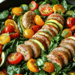 To make the One-Pan Sausage Veggie Skillet, you will need: - 4 Italian sausages (chicken or turkey for a lighter option) - 1 medium bell pepper, diced (any color) - 1 medium zucchini, sliced - 1 cup cherry tomatoes, halved - 1 red onion, sliced - 2 cups baby spinach - 2 cloves garlic, minced - 2 tablespoons olive oil - 1 teaspoon dried oregano - 1 teaspoon smoked paprika - Salt and pepper to taste - Fresh parsley for garnish You can swap Italian sausages with other types. Try chicken, turkey, or even plant-based options. Each choice gives a different taste. If you prefer less fat, go for chicken or turkey. For a vegetarian twist, use veggie sausages. The key is to find flavors you enjoy. Fresh vegetables taste great and add crunch. They also cook quickly. However, frozen veggies are just as good. They save time and are often more convenient. If you use frozen, make sure to thaw them first. This way, they cook evenly and mix well with the sausages. Both options work well in this dish. Choose what fits your needs best! First, grab a large skillet and place it on the stove. Turn the heat to medium. Pour in two tablespoons of olive oil. Let it heat up for a minute. This oil will help cook the sausages and veggies nicely. Next, take four Italian sausages and add them to the hot skillet. Cook them for about 5 to 7 minutes. Turn them often. You want them brown and fully cooked. Once done, remove them from the skillet and set them aside on a plate. Now, it’s time for the veggies! In the same skillet, add one sliced red onion. Cook it for 2 to 3 minutes until it softens. Then, add one diced bell pepper and one sliced zucchini. Sauté these for about 5 minutes. You want them to be tender but not mushy. After the veggies are ready, stir in one cup of halved cherry tomatoes and two minced garlic cloves. Cook this for another 2 to 3 minutes. The tomatoes should soften and give off their juices. Then, slice the cooked sausages into bite-sized pieces. Add them back to the skillet along with two cups of baby spinach, one teaspoon of dried oregano, one teaspoon of smoked paprika, salt, and pepper to taste. Cook everything together for another 2 to 3 minutes until the spinach wilts. When everything is mixed well and heated through, remove the skillet from the heat. For a touch of freshness, garnish your dish with some chopped parsley. This One-Pan Sausage Veggie Skillet is ready to enjoy! Serve it hot and watch everyone dig in. When picking sausages, think about flavor and type. Italian sausages bring a nice taste. You can also try chicken or turkey for lighter meals. Check the label for quality. Look for sausages without many fillers. Fresh sausages have a better texture and taste. To cook veggies evenly, cut them into similar sizes. This helps them cook at the same rate. Start with firmer veggies like onions and peppers. Then add softer ones like zucchini and tomatoes. Stir often to prevent sticking. This will keep them bright and tasty. Garnishing can make your dish pop. Fresh parsley adds color and flavor. You might also sprinkle some grated cheese on top. Crushed red pepper flakes can give a nice kick. A squeeze of lemon juice brightens the dish too. Use your favorite herbs to match your taste. {{image_2}} You can make a tasty vegetarian version of this dish. Swap the Italian sausages with plant-based sausage or leave them out entirely. Use firm tofu or tempeh instead. This adds protein and keeps the meal filling. You can also add more beans like chickpeas or black beans. They add fiber and flavor. Feel free to get creative with your veggies! You can add broccoli, asparagus, or carrots. Each of these adds unique flavors and textures. Just chop them into small pieces for faster cooking. You can also mix in sweet corn or peas for a pop of color. The goal is to keep it colorful and vibrant! If you like heat, you can spice things up! Add some crushed red pepper flakes when cooking. You can also use spicy sausage instead of mild. For an extra kick, try jalapeños or diced chili peppers. These will make your meal exciting and full of flavor. Enjoy the burst of spice with each bite! For the complete recipe and more ideas, check out the Full Recipe. To keep your One-Pan Sausage Veggie Skillet fresh, let it cool first. Then, place the leftovers in an airtight container. Store it in the fridge for up to three days. Make sure to label the container with the date. This way, you can easily track how long it’s been stored. When you're ready to enjoy leftovers, you have a couple of easy options. You can reheat in the microwave for 1-2 minutes. Stir halfway through to heat evenly. Alternatively, heat it on the stove over medium-low heat. This method keeps the flavors vibrant. Add a splash of olive oil if needed to prevent sticking. If you want to save some for later, freezing is a great choice. Allow the skillet to cool completely. Then, transfer it to a freezer-safe container. It’s best to use it within three months for the best taste. When ready to eat, thaw it in the fridge overnight. Reheat as mentioned above. Enjoy your delicious meal anytime! Yes, you can use any sausage you like. Try chicken, turkey, or pork. Each type brings a different flavor. If you prefer a bit of heat, use spicy sausage. You can also try plant-based sausage for a meat-free option. To make this dish gluten-free, choose gluten-free sausage. Most chicken and turkey sausages are gluten-free. You can also check labels for any added sauces or spices. This meal pairs well with rice, quinoa, or crusty bread. You can also serve a simple green salad on the side. These options add texture and balance to your plate. If cooking for more people, simply double the ingredients. Use a larger skillet or two pans. Cooking in batches helps keep everything evenly cooked. Adjust seasonings to taste as needed. Yes, you can prepare this dish ahead of time. Store it in an airtight container in the fridge for up to three days. Reheat on the stove or in the microwave. It tastes great even after a day or two! For the full recipe, check the above sections. This blog covered the key parts of making a One-Pan Sausage Veggie Skillet. We talked about ingredients, cooking steps, and great tips to enhance your dish. You can swap ingredients and even make it vegetarian. Remember, cooking should be fun and easy. Use this guide to create tasty meals with what you have. Enjoy your time in the kitchen and savor every bite!