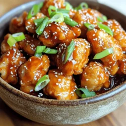 - 1 pound boneless, skinless chicken breast - 1/2 cup honey - 1/4 cup soy sauce - 2 tablespoons sriracha - 1 tablespoon rice vinegar - 1 teaspoon garlic powder - 1/2 teaspoon ground ginger - 1/4 teaspoon black pepper - 2 tablespoons sesame seeds - 2 green onions - 2 tablespoons vegetable oil When you gather these ingredients, you set the stage for a flavor-packed dish. The boneless, skinless chicken breast is your canvas. Honey adds sweetness, while soy sauce brings that umami punch. The sriracha gives it a nice kick, making your taste buds dance. Rice vinegar balances the flavors, ensuring every bite is just right. The garlic powder and ground ginger add depth. Black pepper rounds it out with a subtle warmth. Don’t forget the sesame seeds and green onions for a fresh crunch. They also make your dish look great! Make sure to check out the Full Recipe for detailed steps on how to combine these ingredients into something truly delicious. Cooking is all about balance, and these ingredients work together seamlessly to create sweet and spicy chicken bites. - In a bowl, whisk together honey, soy sauce, sriracha, rice vinegar, garlic powder, ground ginger, and black pepper. This mix gives the chicken its sweet and spicy kick. - Once mixed, add the chicken pieces to the marinade. Make sure each piece is well coated. Cover the bowl and let it sit in the fridge for at least 30 minutes. For the best flavor, let it marinate for up to 2 hours. - Heat 2 tablespoons of vegetable oil in a large skillet over medium-high heat. The oil should shimmer when it's ready. - Remove the chicken from the marinade and lay it in the skillet in a single layer. Reserve the marinade for later use. - Cook the chicken for 4-5 minutes on each side. Look for a golden brown color. Make sure the chicken is cooked through before moving on. - While the chicken cooks, pour the reserved marinade into a small saucepan. Bring it to a simmer over medium heat. Let it cook for about 5 minutes until it thickens a bit. - Once the chicken is done, drizzle the thickened sauce over it in the skillet. Toss to coat the chicken evenly. Cook for an additional 2 minutes to blend the flavors. - Remove the skillet from heat and sprinkle the chicken bites with sesame seeds and sliced green onions for a nice finish. For the full recipe, check out the Sweet and Spicy Chicken Bites. Enjoy your cooking! To make sweet and spicy chicken bites just right, you can change the heat level. If you want it milder, use less sriracha. You can also try different hot sauces. Here are some great options: - Chili garlic sauce: This adds heat and flavor. - Hot pepper flakes: Sprinkle these for a quick kick. - Chipotle sauce: This adds a smoky spice. If you love more heat, feel free to add extra sriracha. You can also mix it with a bit of honey to balance it out. Marinating is key for great taste. Letting the chicken soak in the marinade makes it juicier and more flavorful. I recommend marinating for at least 30 minutes. For the best flavor, aim for 2 hours. Here are some tips for marinating: - Use a sealed bag: This helps the marinade coat the chicken well. - Refrigerate: Always keep the chicken in the fridge while marinating. - Don’t skip the time: The longer you marinate, the better the taste. You have two great options for cooking: grilling or pan-frying. Each method gives a different flavor and texture. - Grilling: This adds a smoky flavor. Preheat your grill and cook the chicken until it's charred. - Pan-frying: This gives a nice crispy texture. Use medium-high heat and cook in batches. To get that perfect crispy bite, make sure not to overcrowd the pan. This helps the chicken cook evenly. You want a golden-brown crust. For the full recipe and to create these delicious bites, check out the [Full Recipe]. {{image_2}} You can change the protein in this dish. Instead of chicken, try shrimp or tofu. Both work well with the sweet and spicy sauce. Shrimp cooks quickly, so keep an eye on it. Tofu soaks up flavors nicely. If you need a gluten-free option, use tamari instead of soy sauce. This keeps the taste without gluten. You can add citrus for a fresh kick. Try lime or orange juice in the marinade. This adds a bright flavor that enhances the dish. You can also mix in other spices. Garlic powder is great, but you can try paprika or cayenne for heat. Experimenting with spices can bring new flavors to your bites. Pair your chicken bites with tasty side dishes. Rice or quinoa is a great choice to soak up the sauce. You can also serve them with a crisp salad for a fresh touch. For sauces, sweet chili sauce or peanut sauce works well. They add extra flavor and make each bite even better. Remember, the right side dish and sauce can elevate your meal. Check out the Full Recipe for more tips! To keep your sweet and spicy chicken bites fresh, refrigerate them right away. Place them in an airtight container. This helps lock in moisture and flavor. Your chicken should stay safe in the fridge for up to four days. If you want to keep them longer, freezing is a great option. For freezing, make sure to cool the chicken first. Then, wrap each piece in plastic wrap. After that, place them in a freezer-safe bag. Remove as much air as possible. This method helps prevent freezer burn. When it's time to enjoy your leftovers, reheating needs care. The oven works best for keeping the chicken bites crispy. Preheat your oven to 350°F. Spread the chicken on a baking sheet. Heat for about 10-15 minutes. This method keeps them juicy and flavorful. If you're in a hurry, you can use the microwave. Place the chicken on a microwave-safe plate. Cover it with a damp paper towel to keep moisture. Heat in short bursts of 30 seconds. Check the temperature often to avoid drying them out. How long can sweet and spicy chicken bites last? In the fridge, they last up to four days. In the freezer, they can stay good for about three months. Look for signs of spoilage. If you see any mold or an off smell, it's best to toss them. The chicken should always look and smell fresh. Enjoy your tasty bites safely! You can pair these chicken bites with several tasty sides. Here are some ideas: - Steamed rice: White or jasmine rice works well. It soaks up the sauce. - Vegetable stir-fry: Broccoli, bell peppers, and carrots add color and crunch. - Coleslaw: A cool, crunchy slaw balances the heat nicely. - Corn on the cob: Sweet corn brings a fun texture contrast. For sauces, try these options: - Sweet chili sauce: Adds more sweetness with a hint of heat. - Soy sauce: A classic choice that enhances the flavor. - Ranch dressing: Creamy ranch cools down the spice. Yes, you can prepare these chicken bites in advance. Here’s how: - Meal prep tips: Marinate the chicken a day ahead. This helps the flavors deepen. - Storage: Keep the marinated chicken in the fridge until you cook it. To reheat without losing flavor: - Oven method: Preheat the oven to 350°F (175°C). Bake for 10-15 minutes. - Skillet method: Heat a little oil in a skillet. Cook the chicken on medium heat for 5 minutes. This keeps it juicy. Absolutely! You can make delicious meatless options. Here are some substitutes: - Tofu: Use firm or extra-firm tofu. Cut it into bite-sized pieces. - Tempeh: This is a great source of protein. It has a nutty flavor. - Cauliflower: Cut it into florets. It roasts well and absorbs flavors. To adjust cooking methods for plant-based proteins: - Marinating: Just like chicken, marinate your tofu or tempeh. - Cooking: Cook in the same way as chicken, but check for doneness. They take less time to cook. For the full recipe, you can refer to the main section above. This blog post covered how to make delicious sweet and spicy chicken bites. We discussed key ingredients, from chicken and honey to sriracha and sesame seeds. I shared step-by-step instructions to ensure success in the kitchen. You learned tips for adjusting spice levels and flavorful variations. Lastly, we covered how to store leftovers and answered common questions. Enjoy making this dish, and don’t forget to experiment with your own twists for flavor! Your taste buds will thank you.