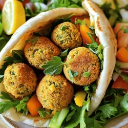 To make crispy baked falafel, gather these items: - 1 can (15 oz) chickpeas, drained and rinsed - 1 small onion, roughly chopped - 2 garlic cloves, minced - 1/4 cup fresh parsley, chopped - 1/4 cup fresh cilantro, chopped - 1 teaspoon ground cumin - 1 teaspoon ground coriander - 1/2 teaspoon paprika - 1/2 teaspoon baking powder - Salt and pepper to taste - 3 tablespoons olive oil - 1/2 cup breadcrumbs (optional for extra crunch) - 1 lemon, juiced You can add these ingredients to enhance your falafel: - 1 teaspoon cayenne pepper for heat - 1/2 teaspoon turmeric for color - 1/4 cup tahini for creaminess - A dash of soy sauce or tamari for umami Crispy baked falafel is not only tasty but also nutritious. Here’s a quick look: - Calories: About 130 per serving - Protein: Approximately 6 grams - Carbohydrates: Roughly 18 grams - Fat: About 5 grams - Fiber: Around 4 grams This recipe serves four, making it a healthy choice for a meal or snack. Enjoy the fresh herbs and spices. They not only add flavor but also important nutrients. First, gather all your ingredients. You will need chickpeas, onion, garlic, herbs, spices, and lemon. Preheat your oven to 400°F (200°C). Line a baking sheet with parchment paper. This helps keep the falafel from sticking. In a food processor, add the drained chickpeas, chopped onion, minced garlic, parsley, and cilantro. Next, sprinkle in the cumin, coriander, paprika, salt, and pepper. Pour in the olive oil and lemon juice. Pulse the mixture until well mixed but still a bit coarse. If you want extra crunch, add breadcrumbs and pulse again. Use your hands to shape the mixture into small balls or patties, about 1.5 inches wide. This size helps them cook evenly. Place the formed falafel on the lined baking sheet. Be sure to leave space between each piece. For extra crispiness, lightly brush or spray the falafel with olive oil. Bake in the oven for 20-25 minutes. Flip them halfway through cooking. They should turn golden brown and crispy on both sides. Once done, take them out and let them cool slightly before serving. Enjoy your crispy baked falafel! For the full recipe, check the recipe section. To get your falafel nice and crispy, follow these steps. First, do not over-blend the chickpea mixture. You want some texture. Next, use a light touch when forming the balls. This helps air circulate while baking. Brush or spray the falafel with olive oil before baking. This adds flavor and helps with crispiness. Bake them on parchment paper to avoid sticking. Crispy baked falafel shines in many dishes. Serve it in a warm pita stuffed with fresh veggies. Add a dollop of tahini or yogurt for creaminess. You can also create a falafel salad. Just toss mixed greens with diced tomatoes, cucumbers, and a squeeze of lemon. This dish works well as an appetizer too, served with dipping sauces. Want to boost the flavor? Experiment with herbs and spices. Try adding dill or mint for a fresh twist. You can also mix in some chopped chili for heat. For a smoky flavor, use smoked paprika instead of regular paprika. A squeeze of lemon juice right before serving brightens every bite. Overall, these tweaks make the falafel even more delicious. For the full recipe, check out the Crispy Baked Falafel section. {{image_2}} Both oven-baked and air fryer methods create crispy falafel. When you use the oven, you get a nice, even bake. Set your oven to 400°F (200°C). Spread the falafel on a baking sheet and bake for 20-25 minutes. Flip them halfway for even crispiness. The air fryer cooks faster. It also makes the falafel extra crunchy. Cook at 375°F (190°C) for about 15 minutes. Flip halfway through for the best results. You can get creative with your falafel ingredients. For a spicier kick, add cayenne pepper or red pepper flakes. If you want a different flavor, try adding tahini or even beet puree. You can replace the chickpeas with black beans or lentils for a new twist. Fresh herbs can change the taste too. Swap parsley for mint or dill for a unique flavor. Falafel shines with dips and sauces. A classic choice is tahini sauce. Just mix tahini with lemon juice, water, and salt. Hummus also pairs well and adds creaminess. For a zesty touch, try a yogurt sauce with garlic and dill. You can serve falafel in pita with fresh veggies or simply on a plate. Add a squeeze of lemon juice for extra brightness. Check out the Full Recipe for more ideas. After enjoying your crispy baked falafel, you might have some leftovers. To store them, let the falafel cool completely. Then, place them in an airtight container. They will stay fresh in the fridge for up to three days. If you want to keep them longer, consider freezing them. To reheat your falafel, use an oven or toaster oven. Preheat it to 350°F (175°C). Place the falafel on a baking sheet lined with parchment paper. Heat for about 10 minutes. This method helps restore their crispiness. Avoid using a microwave, as it can make them soggy. Freezing falafel is easy and great for meal prep. To freeze, first, let them cool. Then, arrange them on a baking sheet in a single layer. Freeze them for about one hour. Once frozen, transfer the falafel to a freezer-safe bag. They will last for up to three months. When you’re ready to eat, bake them straight from the freezer, adding a few extra minutes to the cooking time. Enjoy your crispy baked falafel anytime! For the full recipe, check out the recipe section above. To get crispy falafel, follow these tips: - Dry chickpeas well. Use dried chickpeas instead of canned. Soak them overnight. - Don’t over-blend. Keep the mixture slightly coarse for better texture. - Add breadcrumbs. This helps bind the mixture and adds crunch. - Oil them up. Lightly brush the falafel with olive oil before baking. - Space them out. Place falafel on the baking sheet with space between them. These steps help create a crispy outside while keeping the inside soft and tasty. Yes, you can make falafel ahead of time! Here’s how: - Prepare the mixture. You can mix the ingredients and store them in the fridge. - Shape and chill. Form the falafel balls and chill them for up to a day. - Freeze for later. You can freeze shaped falafel for up to three months. When you’re ready to cook, just bake or fry them straight from the fridge or freezer. Crispy baked falafel tastes great with many sides. Here are some ideas: - Pita bread. Stuff it with falafel, fresh veggies, and tahini sauce. - Salads. A fresh salad with greens, tomatoes, and cucumbers pairs well. - Dips. Serve with hummus or tzatziki for a tasty experience. - Rice or quinoa. These grains make a hearty base for your meal. Feel free to mix and match these options to suit your taste! Yes, this recipe can be gluten-free! Here’s what to know: - Chickpeas are gluten-free. They are the main ingredient in falafel. - Use gluten-free breadcrumbs. If you want extra crunch, choose gluten-free options. - Check for cross-contact. If you have allergies, ensure all ingredients are safe. This makes crispy baked falafel a great choice for many diets! For the full recipe, refer to the section above. This blog post covered how to make tasty falafel. We discussed key ingredients, baking methods, and tips for a crispy texture. You learned about delicious variations and how to store leftovers. In conclusion, falafel is a versatile dish that fits many diets. With these steps, you can enjoy it fresh or saved for later. Now, you’re ready to create your own crispy falafel!