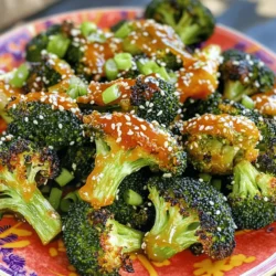 To make sweet chili roasted broccoli, gather these key items: - 1 large head of broccoli, cut into florets - 3 tablespoons olive oil - 3 tablespoons sweet chili sauce - 1 tablespoon soy sauce - 1 teaspoon grated fresh ginger - 2 cloves garlic, minced - Salt and pepper to taste These ingredients work together to create a flavorful dish. The broccoli becomes tender and slightly crispy, while the marinade adds sweetness and spice. You can enhance your dish with these optional garnishes: - 1 tablespoon sesame seeds - Chopped green onions for garnish Adding sesame seeds gives a nice crunch and extra flavor. Chopped green onions add color and freshness to your dish. These garnishes make your roasted broccoli look and taste even better. For the full recipe, check out the detailed instructions to create this tasty side dish. - Preheating the oven: Start by setting your oven to 425°F (220°C). This high heat helps the broccoli roast quickly and get crispy. - Preparing the marinade: In a large bowl, mix together these ingredients: - 3 tablespoons olive oil - 3 tablespoons sweet chili sauce - 1 tablespoon soy sauce - 1 teaspoon grated fresh ginger - 2 cloves garlic, minced - Salt and pepper to taste. Stir them until well combined. This sauce gives the broccoli its sweet and spicy flavor. - Tossing broccoli with marinade: Add the broccoli florets to the bowl with the marinade. Toss them well to coat every floret in the sauce. This step is key to infusing flavor into the broccoli. - Roasting instructions: Spread the marinated broccoli in a single layer on a baking sheet lined with parchment paper. Roast them for about 20-25 minutes. Halfway through, give the broccoli a stir to ensure even cooking. They are ready when they are tender and slightly crispy. If you want to add sesame seeds, sprinkle them on top and toast for an extra 2-3 minutes. For a detailed guide, check the Full Recipe. To make the best sweet chili roasted broccoli, pay close attention to cooking time and temperature. I find that roasting at 425°F (220°C) gives the best results. This heat makes the broccoli tender while keeping it crispy. The cooking time should be around 20-25 minutes. This timing is key for that perfect balance. I recommend stirring the broccoli halfway through. This ensures even roasting and helps achieve that ideal crispiness that we all love. To amp up the flavor, consider adding spices and herbs. A little crushed red pepper can give your dish a nice kick. You can also try garlic powder or onion powder for extra depth. Fresh herbs like cilantro or basil can add brightness to your dish. If you want to mix it up, use different sauces. Instead of sweet chili sauce, try teriyaki or hoisin sauce for a unique twist. Each sauce offers a new flavor profile, making your sweet chili roasted broccoli even more exciting. For the full recipe and more ideas, check out the [Full Recipe]. {{image_2}} You can mix things up by roasting different vegetables with broccoli. Cauliflower, carrots, and bell peppers all work well. They add colors and flavors. Keep the same marinade for a tasty twist. For seasonal options, try asparagus in spring or Brussels sprouts in the fall. Both enhance the dish's taste and look. You can also use zucchini in summer for a fun change. Roasting brings out their natural sweetness. Besides sweet chili sauce, you can try other sweet sauces. Honey or maple syrup adds a lovely touch. You can also mix soy sauce with hoisin for a unique flavor. Feeling spicy? Add chili paste or sriracha to the marinade. This gives your broccoli a kick! You can even mix sweet and spicy for a balanced taste. The options are endless! Store leftovers in the fridge. Place the sweet chili roasted broccoli in an airtight container. This keeps it fresh and tasty. You can store it for up to three days. If you want to keep it longer, you might freeze it. To reheat, use an oven or a skillet. The oven helps keep the broccoli crispy. Preheat the oven to 350°F (175°C). Spread the broccoli on a baking sheet. Heat for about 10 minutes. If using a skillet, warm it over medium heat. Stir it gently for even heating. Avoid using a microwave, as it can make the broccoli soggy. Enjoy the full recipe for a delicious dish! Can I use frozen broccoli? Yes, you can use frozen broccoli. It works well for this recipe. Just thaw it first and pat it dry. This helps remove excess water, so it roasts nicely. Frozen broccoli may cook faster, so check it a bit earlier. How do I adjust the recipe for larger servings? To serve more people, simply double the ingredients. Use two large heads of broccoli. Keep the same marinade ratio. Make sure to roast the broccoli in batches if your baking sheet is small. This way, it will roast evenly. Is sweet chili roasted broccoli healthy? Yes, sweet chili roasted broccoli is healthy. Broccoli is packed with vitamins and minerals. The sweet chili sauce adds flavor without too many extra calories. Olive oil provides healthy fats. This dish is a great way to enjoy vegetables. Dietary considerations and substitutions For a vegan option, ensure your sweet chili sauce is vegan. You can also use tamari instead of soy sauce for a gluten-free choice. If you want less sugar, use less sweet chili sauce. You can also try a homemade sauce for more control over the ingredients. Roasting broccoli with sweet chili sauce is simple and fun. We covered essential ingredients, like fresh broccoli and marinade. I shared steps for preparation and cooking. You learned tips for perfecting the dish and adding flavor. I also suggested alternatives like seasonal veggies and different sauces. Lastly, we discussed storage and reheating to keep it fresh. Enjoy your tasty roasted broccoli as a healthy side dish or snack!