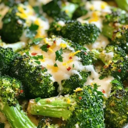 To make Lemon Garlic Roasted Broccoli, gather these ingredients: - 1 large head of broccoli, cut into florets - 4 cloves of garlic, minced - 2 tablespoons olive oil - Zest of 1 lemon - 2 tablespoons fresh lemon juice - 1 teaspoon red pepper flakes - Salt and pepper to taste - ¼ cup grated Parmesan cheese (optional) - Fresh parsley, chopped for garnish These ingredients bring bright flavors and great texture to your dish. Broccoli is crunchy and full of nutrients. Garlic adds a warm, savory touch. Olive oil helps the broccoli roast perfectly, giving it a nice golden color. Lemon zest and juice create a fresh, zesty flavor that brightens the dish. Red pepper flakes add a kick, but you can adjust this to your taste. If you like cheese, the Parmesan is a tasty option. It melts into the broccoli, making it rich and creamy. The fresh parsley adds a lovely color and a hint of earthiness. Each ingredient plays a role in creating a simple yet delightful dish. For the full recipe, check out the [Full Recipe]. Start by preheating your oven to 425°F (220°C). This high heat helps the broccoli roast perfectly. Line a baking sheet with parchment paper. This makes cleanup easy and keeps the broccoli from sticking. In a large mixing bowl, combine the broccoli florets with minced garlic, olive oil, lemon zest, lemon juice, and red pepper flakes. Toss everything together well. Make sure the broccoli gets a nice coat of the mixture. You want every floret to soak up those bright flavors! Spread the broccoli mixture onto your prepared baking sheet. Lay it out in a single layer for even roasting. Season with salt and pepper to taste. Roast in the preheated oven for 20-25 minutes. Halfway through, give the broccoli a toss to cook it evenly. You want it to be tender and slightly charred for maximum flavor. Once the broccoli is done, take it out of the oven and let it sit for a few minutes. If you like, sprinkle some grated Parmesan cheese on top during the last 5 minutes of roasting for a cheesy twist. Finally, garnish the broccoli with freshly chopped parsley. Serve it warm and enjoy this delightful side dish! For the full recipe, check the details above. To get broccoli just right, start with dry florets. Moisture prevents crispiness. Cut the broccoli into uniform pieces. This helps them cook evenly. Use high heat for roasting. I set my oven to 425°F (220°C). This temperature gives broccoli a nice char. Toss the florets with oil and seasoning. Spread them out on the baking sheet. Crowding the pan will steam the broccoli. Roast for 20 to 25 minutes for tender, golden edges. I love a little kick in my dishes. Red pepper flakes add heat, but you can adjust them. Use less for mild flavor or more for bold taste. If you want even more spice, try adding cayenne pepper. Note that fresh chili peppers work too. Just chop them small and mix them in. Always taste as you go. This way, you can find your perfect spice balance. Fresh broccoli has a bright flavor and crisp texture. It's great for roasting. However, frozen broccoli is a good choice too. It’s convenient and often pre-cut. If you use frozen broccoli, thaw it first. Pat it dry to remove excess water. This will help it roast properly. Both options can be delicious, but the fresh version shines in flavor. For the best taste, I recommend using fresh broccoli when you can. For the full recipe, follow the steps above! {{image_2}} You can make this dish even better by adding more veggies. Try carrots, bell peppers, or cauliflower. Just cut them into similar sizes as the broccoli. This way, they will cook evenly. Toss them in the same lemon-garlic mix. The flavors will blend nicely, making each bite exciting. You can even add cherry tomatoes for a sweet twist. Just keep an eye on cooking time. Softer veggies might need less time in the oven. If you want a vegan version, skip the Parmesan cheese. You can use nutritional yeast instead. It gives a cheesy flavor without dairy. Simply sprinkle it on before serving. You can also add a splash of balsamic vinegar for extra depth. This will enhance the taste and keep it plant-based. Feel free to change the flavor with different herbs and spices. You can use thyme or rosemary for a fresh taste. If you like heat, add more red pepper flakes or even cayenne. For a smoky flavor, sprinkle some smoked paprika. You can also swap lemon for lime or orange for a fruity twist. Each choice will give your broccoli a unique flair. Try these variations to keep the dish exciting. Each change brings new tastes to your table. For the full recipe, refer to the beginning of this article. After enjoying your Lemon Garlic Roasted Broccoli, let it cool down. Place the leftovers in an airtight container. This keeps the broccoli fresh for up to three days in the fridge. Make sure to store it away from strong-smelling foods to avoid any unwanted flavors. To reheat, I suggest using your oven or a skillet. Preheat your oven to 350°F (175°C). Spread the broccoli on a baking sheet and warm it for about 10 minutes. If you use a skillet, add a splash of water to help steam it. Heat over medium for about five minutes, stirring often. This method keeps the broccoli tender and tasty. If you have extra broccoli, you can freeze it! First, let it cool completely. Then, place it in a freezer-safe bag. Remove as much air as you can before sealing. You can freeze it for up to three months. When you're ready to eat, thaw it overnight in the fridge. Reheat using the methods mentioned above. This way, you’ll have a quick side dish ready to go! For the full recipe, check out the details above. Enjoy your cooking! Yes, you can! This recipe works well with other veggies. Try using cauliflower, asparagus, or Brussels sprouts. Just cut them into similar sizes to ensure even cooking. Toss them with the same lemon and garlic mix for a fresh taste. Each vegetable brings its own flavor and texture. Roasting broccoli takes about 20-25 minutes at 425°F (220°C). You want it tender and a bit charred. Make sure to toss halfway through cooking. This helps it roast evenly and adds a nice crunch to each bite. Keep an eye on it to avoid overcooking. Yes, you can prep the ingredients ahead of time. Chop the broccoli and mix the lemon garlic blend. Store them in the fridge until you're ready to roast. This makes it easy to have a quick side dish. Just pop it in the oven when you're ready. For the full recipe, check the detailed instructions above. This recipe for lemon garlic roasted broccoli is simple and tasty. We learned how to prepare fresh ingredients, mix them, and roast broccoli until golden. I shared tips to adjust spice levels and how to use fresh or frozen broccoli. We explored ways to add new veggies or make it vegan. Lastly, I provided storage tips to keep leftovers fresh. Enjoy this dish as a healthy side or main feature. It's easy to make and perfect for any meal.