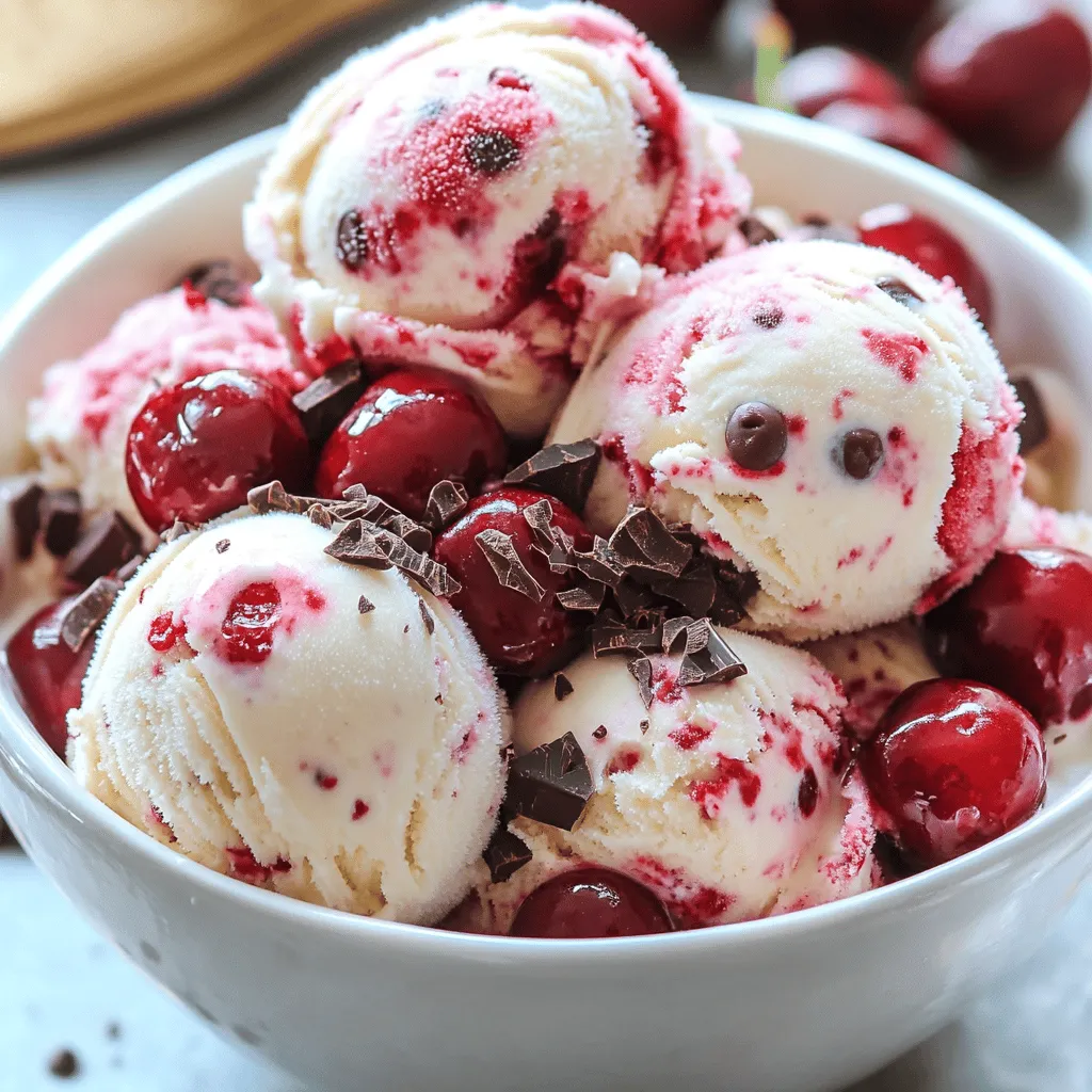 Cherry Chocolate Chip Ice Cream Delightful Summer Treat