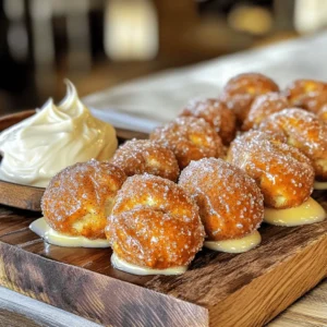For these delightful cinnamon sugar pretzel bites, you need the following items: - 1 ½ cups warm water (110°F to 115°F) - 1 packet (2 ¼ teaspoons) active dry yeast - 2 tablespoons granulated sugar - 4 cups all-purpose flour - 1 teaspoon salt - ½ cup baking soda - ¾ cup unsalted butter, melted - 1 cup granulated sugar (for coating) - 2 teaspoons ground cinnamon Each ingredient plays a key role in making these bites soft, chewy, and sweet. The warm water activates the yeast, helping the dough rise. Granulated sugar adds sweetness and boosts yeast activity. Flour gives structure, while salt enhances flavor. The baking soda bath creates a lovely crust. Melted butter adds rich flavor and helps the cinnamon sugar stick. Gather all these ingredients before you start. This will keep your cooking process smooth and fun. You’ll be amazed at how simple it is to create such a tasty snack. 1. First, grab a large mixing bowl. 2. Pour in 1 ½ cups of warm water. 3. Add 1 packet of active dry yeast and 2 tablespoons of sugar. 4. Stir gently and let it sit for about 5 minutes. 5. Watch as the mixture becomes frothy. This shows the yeast is active! 1. Next, add 4 cups of all-purpose flour and 1 teaspoon of salt. 2. Stir until a dough forms. 3. Knead the dough on a floured surface for about 5 minutes. 4. You want it to be smooth and elastic. 5. Place the dough in a greased bowl. Cover it with a kitchen towel. 6. Let it rise in a warm spot for about 1 hour. It should double in size. 1. Preheat your oven to 425°F (220°C) and line a baking sheet with parchment paper. 2. Once the dough has risen, punch it down gently. 3. Divide it into small pieces, about 1 inch each. 4. Roll each piece into a small rope. 5. Twist each rope into a pretzel shape or keep it as a bite. 6. In a large pot, boil 8 cups of water and add ½ cup of baking soda. 7. Carefully place the pretzel bites into the boiling water for 30 seconds. 8. Use a slotted spoon to remove them. Place them on the baking sheet. 1. Bake the pretzel bites in the oven for 10-12 minutes. Look for a golden brown color. 2. While they bake, mix 1 cup of sugar with 2 teaspoons of ground cinnamon in a bowl. 3. As soon as the pretzels are out of the oven, brush them with ¾ cup of melted butter. 4. Toss the warm bites in the cinnamon sugar mixture until coated. 5. Enjoy your warm, sweet, and tasty snack! To get the best dough, aim for a soft and slightly sticky feel. You want it to hold shape but not be too dry. When kneading, push and fold the dough for about five minutes. This builds elasticity. If the dough sticks to your hands, use a little extra flour. These pretzel bites shine when served warm. Enjoy them fresh from the oven. They pair well with sweet dips like icing or creamy cheese. Try using vanilla icing for a special touch. Many home cooks over-proof the dough, making it too airy. Keep an eye on the time while it rises. Another mistake is boiling the bites for too long. Stick to thirty seconds to keep them chewy and delicious. {{image_2}} You can easily change the taste of your pretzel bites. Adding a splash of vanilla extract to the dough gives it a sweet twist. This makes it taste richer and more complex. You might also try different spices, like nutmeg. Nutmeg adds a warm, cozy flavor that pairs well with cinnamon. While cinnamon sugar is a classic, there are other fun options. You can coat the pretzel bites in melted chocolate instead. This adds a rich, sweet layer to every bite. If you want a savory touch, sprinkle sea salt on top. This brings out the buttery flavor and balances the sweetness. Pretzel bites can take many shapes. Instead of the classic shape, try making sticks or knots. These shapes are fun and can be perfect for dipping. You can also make miniature versions for parties. Small bites are easy to grab and share. Everyone loves a tasty snack that’s bite-sized! To keep your cinnamon sugar pretzel bites fresh, store them in an air-tight container. This helps prevent them from drying out. If you have leftovers, you can keep them at room temperature for up to two days. For longer storage, place them in the fridge. Just remember, cold air can change their texture. When you want to enjoy your pretzel bites again, reheating is key. The best method is to use the oven. Preheat it to 350°F (175°C) and place the bites on a baking sheet. Heat them for about 5 to 7 minutes. This way, they stay soft and warm. If you're short on time, you can use the microwave. Place a few pretzel bites on a microwave-safe plate. Heat them for about 15 to 20 seconds. Check carefully, as they can get tough if microwaved too long. Enjoy your warm snacks! Yes, you can use whole wheat flour. This change adds a nutty flavor. It also gives a denser texture. The pretzel bites may not be as soft. You might need a bit more water to help the dough form. You can store pretzel bites for 2 to 3 days. Place them in an air-tight container. Keep them at room temperature for best results. If you want them fresher, store them in the fridge. They may dry out a bit, but they still taste great. Yes, freezing pretzel bites is easy. Let them cool completely first. Place them in a single layer in a freezer-safe bag. Make sure to remove as much air as possible. When ready to eat, thaw them in the fridge overnight. Reheat in the oven for the best texture. You can find them at local bakeries or snack shops. Many grocery stores also carry them in the frozen section. If you want convenience, check online retailers. They often have a variety of options available. Making cinnamon sugar pretzel bites is easy and fun. You learned the key ingredients, from warm water to cinnamon. Following step-by-step instructions ensures great dough and perfect shapes. I shared tips for texture, serving ideas, and common pitfalls to avoid. Experiment with fun variations and coat them your way. Remember to store leftovers properly for fresh bites later. Use this guide to enjoy baking delicious pretzels at home. Now, share these tasty treats with friends and family for a delightful experience!