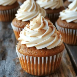 - 1 ½ cups all-purpose flour - 1 teaspoon baking powder - ½ teaspoon baking soda - ½ teaspoon ground ginger - ½ teaspoon ground cinnamon - ¼ teaspoon ground nutmeg - ¼ teaspoon ground cloves - ½ teaspoon salt - ½ cup unsalted butter, softened - ¾ cup brown sugar, packed - 2 large eggs - 1 teaspoon vanilla extract - ½ cup brewed coffee, cooled - ½ cup molasses - ½ cup buttermilk - 1 cup cream cheese, softened - ½ cup powdered sugar - 1 teaspoon vanilla extract - Ground cinnamon for garnish When baking these Gingerbread Latte Cupcakes, the right ingredients make all the difference. Start with the dry ingredients. They include flour, baking powder, baking soda, and spices. The spices are key to that warm gingerbread flavor. Ground ginger, cinnamon, nutmeg, and cloves work together to create a festive taste. Don’t forget the salt! It balances the sweetness. Next, gather your wet ingredients. Use softened butter for a creamy texture. Brown sugar adds a rich flavor. The eggs give structure and moisture. You will need vanilla extract for a lovely aroma. Brew some coffee and let it cool. It gives the cupcakes their latte essence. Molasses adds depth, while buttermilk keeps them moist. Finally, the frosting! Cream cheese provides a tangy taste. Powdered sugar sweetens it up, and a splash of vanilla enhances the flavor. A sprinkle of ground cinnamon on top gives the finishing touch. With this mix of ingredients, you will create a delightful treat that captures the spirit of the holidays. First, preheat your oven to 350°F (175°C). This helps the cupcakes bake evenly. Next, line a cupcake pan with paper liners. This step makes it easy to remove the cupcakes later. In a medium bowl, whisk together the flour, baking powder, baking soda, spices, and salt. Use ground ginger, cinnamon, nutmeg, and cloves for that warm, holiday flavor. Set this bowl aside for later. In a large mixing bowl, cream the softened butter and brown sugar. Mix until the mixture is light and fluffy. This step takes about 3-4 minutes. Then, add the eggs one at a time. Mix after each addition. Finally, stir in the vanilla extract. Gradually mix in the cooled coffee and molasses. This adds rich flavor. After that, alternate adding the dry mixture and buttermilk. Start and end with the dry mix. Mix until just combined. Do not overmix; this keeps the cupcakes soft. Divide the batter evenly among your cupcake liners. Fill each about two-thirds full. Bake in the preheated oven for 18-20 minutes. To check if they are done, insert a toothpick. If it comes out clean, they are ready. Allow the cupcakes to cool in the pan for 5 minutes. After that, transfer them to a wire rack to cool completely. For the frosting, beat the cream cheese until it is smooth. Gradually add the powdered sugar and vanilla extract. Mix until fluffy and well combined. Once the cupcakes are cool, frost them using a piping bag or a spatula. Finally, garnish each cupcake with a sprinkle of ground cinnamon. This adds a nice touch and extra flavor. - Ensure accurate measurements for consistent results. Use a kitchen scale if you have one. It helps a lot for baking. - Use room temperature ingredients for better mixing. This helps butter cream easily and makes a smooth batter. - How to achieve the perfect cream cheese frosting texture. Start with softened cream cheese. Mix it well before adding sugar. This helps it blend nicely. - Tips for piping or spreading frosting evenly. Use a piping bag for neat designs. If you spread, use a spatula and work quickly. - Suggestions for adding spices or flavors for extra richness. Try adding a pinch of cardamom or a splash of vanilla extract. These can boost the gingerbread flavor. Another option is to mix in some instant coffee granules for a richer taste. {{image_2}} To make vegan gingerbread latte cupcakes, you need to swap a few key ingredients. Use coconut oil instead of butter. Applesauce can replace eggs; use ¼ cup for each egg. For milk, almond or oat milk works great. You can keep the spices and coffee to give your cupcakes that warm, cozy flavor. For a gluten-free version, choose a gluten-free flour blend that includes xanthan gum. This will help the cupcakes rise and stay moist. If your blend does not have xanthan gum, add ½ teaspoon per cup of flour. Make sure to mix the gluten-free flour with the same spices as the original recipe. This keeps that holiday taste intact. You can switch up the frosting for your cupcakes too. For a chocolate twist, mix together 1 cup of softened cream cheese, ½ cup of cocoa powder, and ½ cup of powdered sugar. If you prefer coffee buttercream, use 1 cup of softened butter, 2 cups of powdered sugar, and 2 tablespoons of brewed coffee. Each option adds a unique flavor and makes your cupcakes even more special. To keep your gingerbread latte cupcakes fresh, store them in an airtight container. This prevents them from drying out. Place them at room temperature for up to three days. If you live in a humid area, consider refrigerating them. Just remember to let them warm up a bit before enjoying. This helps bring back their soft texture. To freeze the cupcakes, wrap each one tightly in plastic wrap. Then, place them in a freezer-safe bag. They can stay frozen for up to three months. If you want to freeze the frosting, store it in a separate container. Just thaw both the cupcakes and frosting in the fridge before using. This way, you can enjoy them later! For the best taste and texture, eat the cupcakes within three days if stored at room temperature. If you refrigerate them, they are good for about a week. If frozen, use them within three months for the best flavor. Always check for any signs of spoilage before enjoying your tasty treats. You can use brewed tea instead of coffee for a milder taste. A strong chai or spiced tea works well. If you want a caffeine-free option, use hot chocolate or milk. For flavors, you can add a bit of extra molasses or vanilla. This will keep the cupcakes moist and tasty. Using these substitutes helps create a delicious treat without coffee. Yes, you can make these cupcakes a day in advance. Bake them and let them cool completely. Store them in an airtight container at room temperature. Frost them just before serving for the best taste and texture. If you want to save time, you can also prepare the frosting ahead. Just keep it in the fridge until you're ready to frost. These cupcakes can be enjoyed by kids. The caffeine in coffee is low, especially with half a cup in the whole batch. Most of the flavor comes from spices like ginger and cinnamon. If you want to be safe, you can skip the coffee and use milk instead. This way, kids can enjoy these yummy cupcakes without any caffeine worries. You now have a complete guide to making Gingerbread Latte Cupcakes. We reviewed essential ingredients, step-by-step baking instructions, and helpful tips. Whether you choose to store, freeze, or switch up flavors, these cupcakes are sure to delight. I hope you feel inspired to get baking. Enjoy the process, and taste the joy of your creation!
