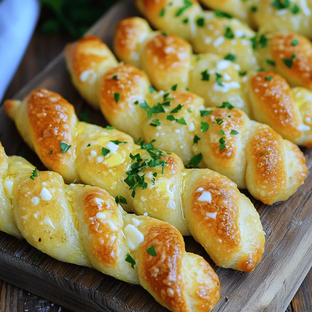 - 1 cup warm water (about 110°F or 43°C) - 2 ¼ teaspoons active dry yeast (1 packet) - 3 cups all-purpose flour - 1 teaspoon salt To make great garlic breadsticks, start with warm water. This helps the yeast grow. Add active dry yeast to the warm water. Stir in sugar to feed the yeast. Let it sit for 5 to 10 minutes until it looks foamy. Next, you need all-purpose flour and salt. The flour gives structure. Salt adds flavor. - 2 tablespoons olive oil - 4 cloves garlic, minced - 2 tablespoons unsalted butter, melted - 1 teaspoon Italian seasoning - Fresh parsley, chopped (for garnish) Olive oil makes the breadsticks moist and tasty. Garlic brings a strong flavor. Use minced garlic for a fresh taste. Melted unsalted butter adds richness. Italian seasoning gives a nice herb blend. Finally, fresh parsley is perfect for garnish. - Use this for large batches: Multiply each ingredient by two or three. - Substitutes: You can use whole wheat flour for a healthier option. For dairy-free, use olive oil instead of butter. This guide helps you adjust the recipe for your needs. Enjoy making your breadsticks! 1. Start with a small bowl. Combine 1 cup of warm water, 2 ¼ teaspoons of active dry yeast, and 2 tablespoons of sugar. 2. Let this mixture sit for 5-10 minutes. You want it to foam up nicely. 3. In a large mixing bowl, mix 3 cups of all-purpose flour and 1 teaspoon of salt. 4. Make a well in the center. Pour in the yeast mixture and 2 tablespoons of olive oil. 5. Mix until a dough forms. 6. Knead the dough on a floured surface for about 5 minutes. Aim for a smooth texture. 1. Place the dough in a greased bowl. Cover it with a cloth. 2. Let the dough rise in a warm area for 1 hour. It should double in size. 3. To check, gently poke the dough with your finger. If it springs back, it's ready. 1. Once risen, punch the dough down. Roll it out into a rectangle, about ½ inch thick. 2. Cut the dough into strips, around 1 inch wide. 3. To shape the breadsticks, twist each strip gently. 4. Place the twisted strips in the air fryer basket. Leave some space between them. 1. Preheat your air fryer to 370°F (188°C). 2. Cook the breadsticks for 8-10 minutes. Look for a golden brown color. 3. Once done, take them out and enjoy! To get a smooth dough, use warm water. It should feel like a cozy bath for yeast. Mix the yeast and sugar first, then wait for it to foam. This shows the yeast is alive. When kneading, keep your hands floured but not too much. Too much flour can make the dough dry. Knead for about five minutes. Stop when it feels soft and elastic. If it’s sticky, add a tiny bit of flour. For more taste, try adding cheese. Mozzarella or parmesan works great. You can also play with spices. Try red pepper flakes for a kick. For garlic butter, mix more garlic with melted butter. You can add herbs like basil or oregano too. Brush this on right before air frying for a bold flavor. To cook evenly, arrange the breadsticks well in the basket. Leave space between them. This helps air flow and makes them golden. Different air fryers may need slight time changes. Start with 8 minutes, then check and add time if needed. Each air fryer is unique, so be ready to adjust as you go. {{image_2}} To make these tasty breadsticks, you need a few extra items. Here’s what you need: - 1 cup shredded cheese (mozzarella works great) - Follow the original recipe for dough. - Before twisting the dough strips, place a spoonful of cheese in the center. - Fold the dough over and twist it. - Cook them as usual in the air fryer. - Check them at 8 minutes for a nice golden color. Add fresh herbs for a new twist. Consider using: - Fresh rosemary - Basil - Oregano - Mix these into the dough or sprinkle them on top. - Balance the flavors by using herbs that pair well together. - Just a hint of each herb gives a great taste without overpowering the garlic. If you need a gluten-free choice, swap the flour. Here are some ideas: - Use almond flour or a gluten-free blend. - You may need to adjust the rising time. - Gluten-free dough often needs less time to rise. - Keep an eye on the texture. It should feel soft and pliable. To store leftover breadsticks, place them in an airtight container. This helps keep them fresh. You can also wrap them in plastic wrap or aluminum foil. When ready to enjoy, reheat them in the air fryer at 350°F (175°C) for about 3-5 minutes. This will bring back their crispiness. To freeze your breadsticks, let them cool completely first. Then, wrap each one in plastic wrap. Place the wrapped breadsticks in a freezer bag. This helps prevent freezer burn. When you want to eat them, take out the desired number. Thaw them in the fridge overnight. To reheat, air fry at 350°F (175°C) for 5-7 minutes. Freshly made garlic breadsticks can last about 2-3 days in the fridge. If you freeze them, they can last up to 2 months. Signs of spoilage include a hard texture, off smell, or mold. Always check before eating to ensure freshness. To keep garlic breadsticks crisp, store them in a paper bag. Avoid plastic bags, as they trap moisture. When reheating, place them in the air fryer for 3-5 minutes. This will restore their crunch. You can also warm them in the oven at 350°F (175°C) for about 5-7 minutes. Yes, you can use whole wheat flour. It will change the texture and flavor. Whole wheat flour gives a nutty taste and denser breadsticks. They may not rise as high as those made with all-purpose flour. If you go this route, consider adding a bit more water to your dough. Garlic breadsticks taste great with many dipping sauces. Popular options include marinara sauce, ranch, and garlic butter. You can make a simple garlic butter by mixing melted butter with minced garlic and parsley. Another tasty choice is a spicy marinara for a kick. In this post, we explored how to make delicious garlic breadsticks. We covered essential ingredients, from yeast to flavor boosters like olive oil. I shared step-by-step instructions for preparing the dough and air frying your breadsticks to golden perfection. You also learned handy tips and variations, such as gluten-free options. Lastly, I provided storage advice to keep your breadsticks fresh. With these techniques, you can create tasty breadsticks that everyone will love. Enjoy your baking journey!