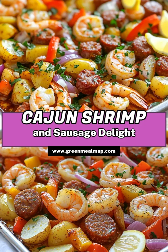 Looking for a delicious and easy weeknight dinner? Try this Sheet Pan Cajun Shrimp & Sausage Bake! With juicy shrimp, flavorful Andouille sausage, and colorful veggies, this one-pan meal is packed with bold flavors and takes just 35 minutes from prep to table. Perfect for busy nights, it’s not only quick but also makes cleanup a breeze. Click to explore the full recipe and bring some Cajun spice to your kitchen! #CajunShrimp #SheetPanMeals #EasyDinner #CookingAtHome