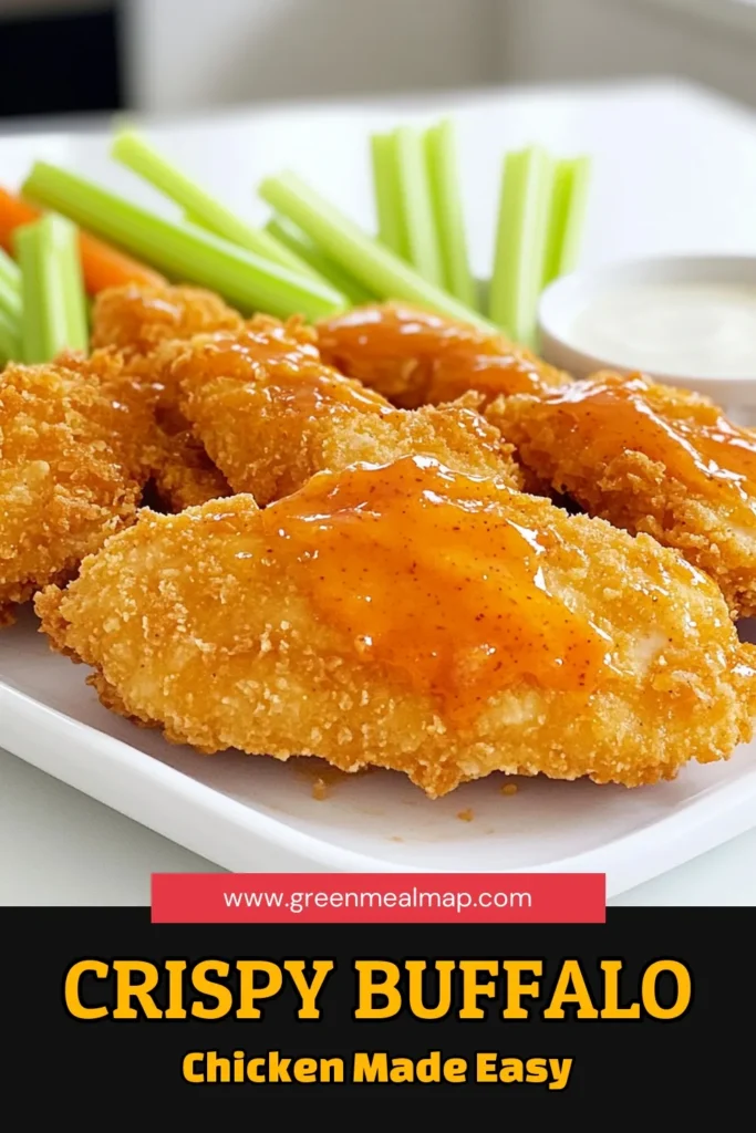 Craving a spicy snack? Try these Air Fryer Crispy Buffalo Chicken Tenders that are packed with flavor and guilt-free! With a mouthwatering buttermilk marinade and a crunchy panko coating, these tenders are perfect for game day or a cozy dinner. Click through to find the full recipe and impress your friends and family with this delicious dish! #BuffaloChicken #AirFryerRecipes #HealthyEating #ChickenTenders