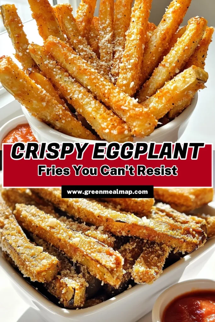 Indulge in a tasty twist with these Crispy Garlic Parmesan Eggplant Fries! This easy recipe transforms eggplant into a crunchy, flavorful snack that's perfect for dipping. With simple ingredients like Parmesan cheese and fresh garlic, you'll enjoy every bite. Ready in just 30 minutes, these fries are a must-try! Click through to discover the full recipe and elevate your snacking game today! #EggplantFries #HealthySnacks #AirFryerRecipes #VegetarianEats