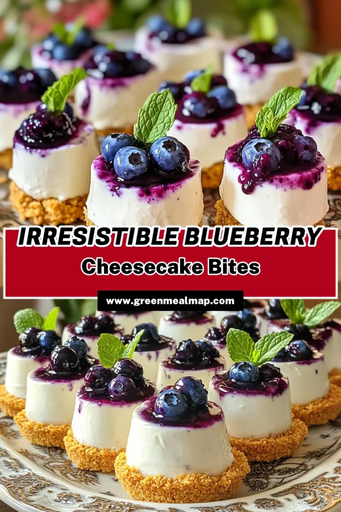 Indulge in the delightful taste of No-Bake Blueberry Cheesecake Bites that are simple to make and irresistibly delicious! Featuring a buttery graham cracker crust and a creamy blueberry filling, these treats are perfect for any occasion. With easy steps and fresh ingredients, you'll have a refreshing dessert ready in no time. Click through to explore the full recipe and impress your friends and family with this charming treat!