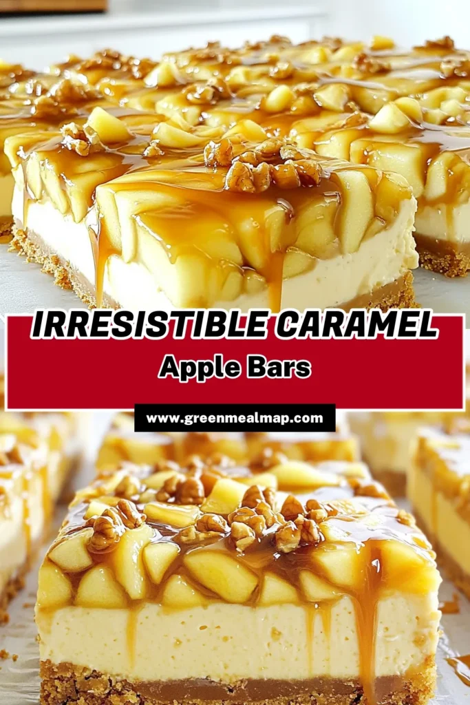 Satisfy your sweet tooth with these delicious Caramel Apple Cheesecake Bars! This easy recipe combines a buttery graham cracker crust, creamy cheesecake filling, and a swirl of caramel for the perfect fall treat. Perfect for gatherings or a cozy night in, your loved ones will be begging for more. Click through to explore the full recipe and impress your friends and family! #CaramelAppleDessert #CheesecakeBars #FallBaking #DessertRecipes