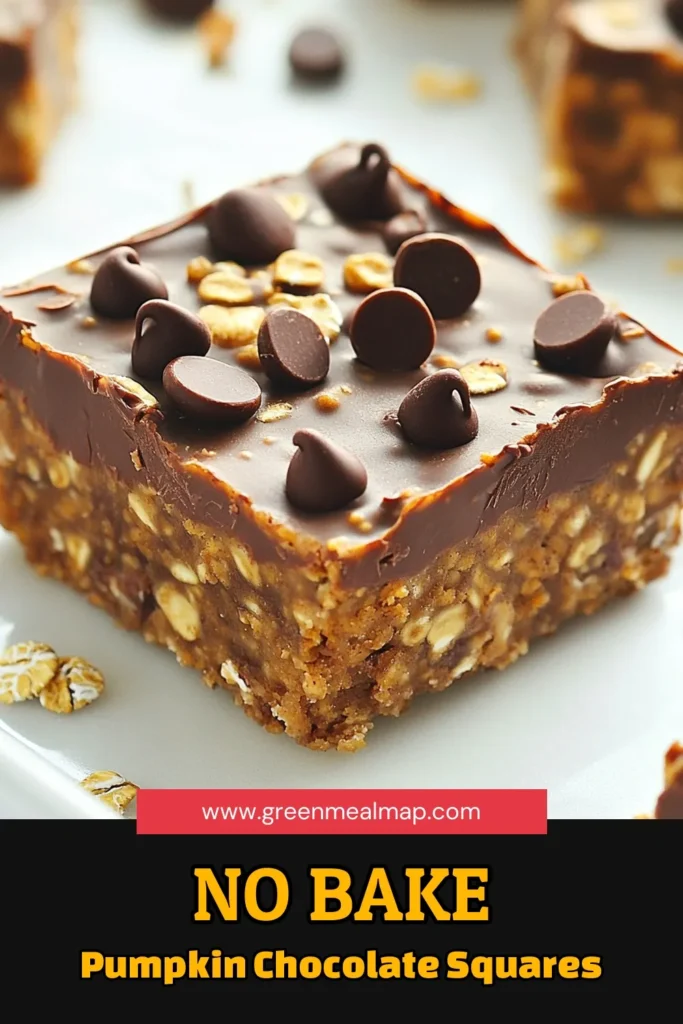Looking for a delicious and healthy treat? Try these No-Bake Pumpkin Chocolate Oatmeal Squares! Packed with rolled oats, pumpkin puree, and rich cocoa, these squares are not only easy to make but also perfect for satisfying your sweet tooth. You'll love how quick they come together with just a few ingredients. Don’t miss out—click through for the full recipe and get ready to whip up these delightful snacks! #NoBakeDessert #PumpkinRecipes #HealthySnacks #ChocolateLovers