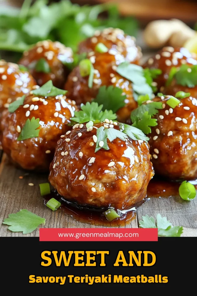 Savor the deliciousness of Honey Garlic Teriyaki Meatballs with this easy recipe! Made with ground chicken or turkey, breadcrumbs, and a sweet teriyaki sauce, these meatballs are perfect for a quick weeknight dinner or a tasty party appetizer. Get inspired to create this mouthwatering dish and impress your family or guests. Click through for the full recipe and cooking tips! #TeriyakiMeatballs #ComfortFood #EasyRecipes #CookingInspiration