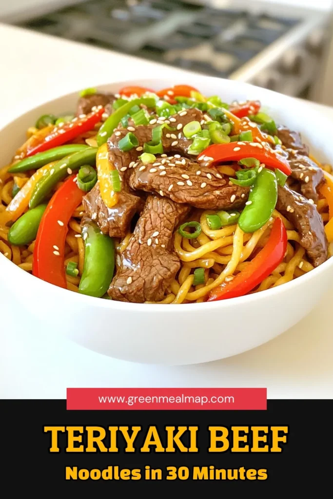 Savor a delicious twist on dinner with this easy Beef Teriyaki Noodles recipe! Packed with tender beef, colorful veggies, and a mouthwatering teriyaki sauce, this dish will become a family favorite in no time. In just 30 minutes, you can whip up a satisfying meal that's full of flavor. Click through to explore the full recipe and bring this delightful taste of Asia to your kitchen! #BeefTeriyakiNoodles #DinnerIdeas #QuickRecipes #TastyMeals