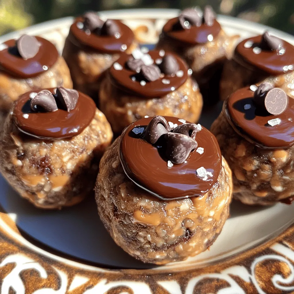 - 1 cup natural peanut butter - ½ cup honey or maple syrup - 1 cup rolled oats - ½ cup protein powder (chocolate or vanilla) - ¼ cup cocoa powder - 1 teaspoon vanilla extract - ½ cup dark chocolate chips - A pinch of sea salt - Optional: Chopped nuts or seeds for added crunch - Natural peanut butter: Packed with protein and healthy fats, it helps you feel full. - Honey or maple syrup: These natural sweeteners give energy and enhance flavor. - Rolled oats: A great source of fiber, oats support digestion and heart health. - Protein powder: Boosts protein intake, which is key for muscle repair and growth. - Cocoa powder: Rich in antioxidants, it may improve mood and heart health. - Vanilla extract: Adds flavor with minimal calories, making your snack tastier. - Dark chocolate chips: Provide healthy fats and antioxidants for a sweet touch. - Sea salt: Enhances the taste and balances the sweetness of other ingredients. - Chopped nuts or seeds: Add crunch and extra nutrients like omega-3s. - Choose natural peanut butter with no added sugar or oils for the best taste. - Opt for raw honey or pure maple syrup for a natural sweetness. - Select organic rolled oats to ensure they are free from pesticides. - Pick a high-quality protein powder with minimal additives for better health. - Use unsweetened cocoa powder for a rich chocolate flavor without extra sugar. - Select pure vanilla extract instead of imitation for a natural taste. - Go for dark chocolate chips with at least 70% cocoa for health benefits. - When using nuts or seeds, choose raw or roasted options without added salt. First, gather your ingredients. You need: - 1 cup natural peanut butter - ½ cup honey or maple syrup - 1 cup rolled oats - ½ cup protein powder (chocolate or vanilla) - ¼ cup cocoa powder - 1 teaspoon vanilla extract - ½ cup dark chocolate chips - A pinch of sea salt - Optional: Chopped nuts or seeds Start by taking a mixing bowl. Add the natural peanut butter and honey (or maple syrup). Mix them together until they are smooth and creamy. This step is key for a great texture. Next, it’s time to add the dry ingredients. Add the rolled oats, protein powder, cocoa powder, vanilla extract, and sea salt. Use a sturdy spatula to mix everything well. The mixture should become thick and sticky. This means it’s well combined. Now, gently fold in the dark chocolate chips. If you want extra crunch, add chopped nuts or seeds at this stage. This adds both texture and flavor. After mixing, it’s time to shape the protein balls. Scoop out tablespoon-sized portions of the mixture. Roll each portion into a ball using your hands. The mixture should hold together well. Place the balls on a baking sheet lined with parchment paper. Make sure they are spaced out. This allows them to firm up without sticking together. Refrigerate the protein balls for at least 30 minutes. This helps them solidify. Once firm, store them in an airtight container. Keep them in the fridge for up to a week. Enjoy your healthy snack! Making Peanut Butter Cup Protein Balls is fun, but some mistakes can happen. Here are a few to watch for: - Using the wrong peanut butter: Always choose natural peanut butter without added sugar. It helps keep the balls healthy. - Not measuring ingredients: Precision is key. Too much honey can make the mix too sticky. - Skipping the fridge time: Don’t skip chilling the balls. This helps them firm up nicely. The right texture makes the protein balls taste great. Here’s how to get it just right: - Mix the peanut butter and honey well until smooth. This is your base. - Add dry ingredients slowly. This helps avoid clumps in your mix. - If the mix feels too dry, add a splash of water or more honey. - For a chewier texture, include chopped nuts or seeds. They add a nice crunch! How you serve these protein balls matters. Here are some fun ideas: - Use small cups for each ball. This adds a playful touch. - Place them on a colorful plate. A bright plate makes the snack pop. - Drizzle melted dark chocolate on top for extra flair. It makes them look fancy too! - Pair them with fresh fruit for a balanced snack. Slices of banana or apple work well. {{image_2}} You can switch up the flavor of these protein balls with ease. For a nutty twist, try almond butter instead of peanut butter. The taste changes but stays yummy. You can also add shredded coconut for a tropical touch. This gives a nice chewiness and a hint of sweetness. Feel free to experiment until you find your favorite mix! Want to boost nutrition? Add superfoods to your protein balls! Consider mixing in chia seeds or flaxseeds. Both are rich in fiber and omega-3s. You can also use hemp seeds for protein and healthy fats. These little additions make your snack even better for you without much effort. Dietary needs vary, and that's okay! If you need a nut-free option, try sunflower seed butter instead. For a vegan choice, replace honey with maple syrup. You can also find protein powders that fit your diet, like plant-based ones. This way, everyone can enjoy these tasty protein balls without worry! To keep your peanut butter cup protein balls fresh, store them in an airtight container. Place the container in the refrigerator. This way, the balls stay cool and firm. They will taste great and maintain their texture. If you want to take them on the go, pack them in a small cooler bag. You can also freeze these protein balls for longer storage. First, place them on a baking sheet in a single layer. Freeze them for about an hour until they are firm. Then, transfer the balls to a freezer-safe bag or container. Label the bag with the date. They can last for up to three months in the freezer. Just thaw them in the fridge before enjoying. In the fridge, these protein balls last for about a week. To enjoy them at their best, eat them within this time. Always check for any off smells or changes in texture before eating. If you notice anything strange, it’s best to toss them out. Enjoy your snack and keep it fresh! Yes, you can use a different nut butter. Almond butter or cashew butter work well. Just keep the same amount. The taste will change a bit, but it will still be tasty! Yes, these protein balls are gluten-free. Use certified gluten-free oats to ensure safety. This makes them a great snack for everyone, even those with gluten issues. These protein balls last about one week in the fridge. Store them in an airtight container for best results. If you want them to last longer, consider freezing them for up to three months. In this post, we covered key ingredients, their benefits, and tips for making protein balls. You learned how to mix, shape, and store them for the best taste and texture. Don’t forget to try different flavors and add-ins to fit your needs. Avoid common mistakes to enjoy a perfect snack every time. With these tips, you can create delicious, healthy protein balls that everyone will love. Enjoy making them!