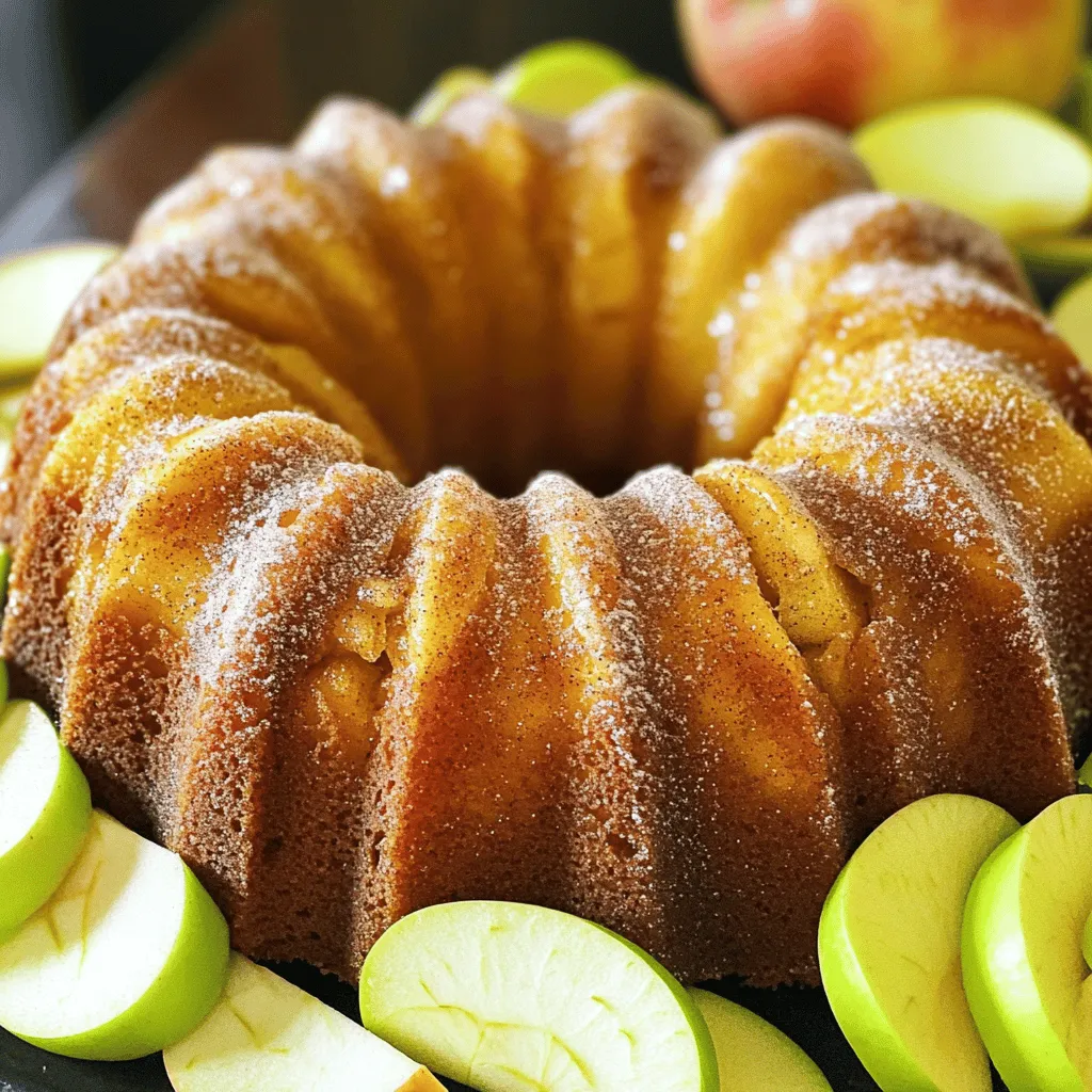 - 2 cups apple cider - 2 cups all-purpose flour - 2 large eggs Apple cider gives this cake its sweet and tangy flavor. Use fresh cider for the best taste. All-purpose flour forms the cake's base, creating a light and fluffy texture. The eggs bind the ingredients, helping the cake rise. - ½ cup granulated sugar - ½ cup brown sugar, packed - 2 teaspoons ground cinnamon - ¼ teaspoon ground nutmeg - 1 teaspoon vanilla extract Granulated sugar adds sweetness, while brown sugar adds depth. The ground cinnamon brings warmth, and nutmeg gives a hint of spice. Vanilla extract enhances all the flavors, making each bite memorable. - ½ cup cinnamon sugar (for coating) - Powdered sugar (for decoration) Cinnamon sugar adds a sweet, crunchy layer. Powdered sugar serves as a beautiful finish, making the cake look fancy. You can choose one or both for a delightful touch! First, set your oven to preheat at 350°F (175°C). This step is key for the cake to bake evenly. While that warms up, grab your bundt pan. Use non-stick spray or butter to grease it. Make sure to coat all the crevices well. This will help your cake come out easily after baking. Next, take your apple cider and pour it into a small saucepan. Heat it over medium heat until it boils. Once boiling, lower the heat and let it simmer. You want to reduce the cider to about one cup. This should take around 15 to 20 minutes. After that, remove it from the heat and let it cool for a few minutes. Now, in a medium bowl, whisk together your dry ingredients: flour, baking powder, baking soda, salt, cinnamon, and nutmeg. Set this bowl aside. In a large mixing bowl, combine granulated sugar, brown sugar, and eggs. Whisk these until they are well mixed. Then, add in your cooled apple cider, applesauce, vegetable oil, and vanilla extract. Mix until everything is smooth. When adding the dry mix to the wet mix, do it gradually. Stir gently until everything is just combined. It’s okay if there are a few lumps. Overmixing can make the cake tough, and we want it soft and fluffy. Pour your batter into the greased bundt pan. Use a spatula to smooth out the top. Now, place the pan in your preheated oven. Bake for 30 to 35 minutes. To check if it’s done, insert a toothpick into the center. If it comes out clean, the cake is ready. Once baked, let the cake cool in the pan for about 10 minutes. This helps it set. After that, carefully invert the bundt pan onto a wire rack. If you want an extra sweet touch, roll the warm cake in cinnamon sugar. For serving, slice it carefully. Place the slices on a nice platter. You can dust them with powdered sugar or serve with a scoop of vanilla ice cream for a delightful treat. To select the best apple cider, look for fresh, unfiltered options. Fresh cider has a stronger apple taste. Avoid clear, overly processed types. A good cider should have a rich, deep color. Spices play a key role in this cake. Ground cinnamon is a must, adding warmth and depth. Nutmeg adds a subtle sweetness. For a twist, consider adding allspice or ginger. These spices boost the flavor and make your cake unique. Common baking mistakes can ruin your cake. First, always measure your ingredients correctly. Too much flour can make the cake dense. Also, avoid opening the oven door too soon. This can cause the cake to sink. To ensure even baking, use an oven thermometer. Sometimes, ovens can be off by a few degrees. Bake your cake in the center of the oven for the best results. This helps it cook evenly. Leftover apple cider can be used in many ways. Try it in pancakes or smoothies. You can also use it to make salad dressings. It adds a sweet, tangy flavor that brightens dishes. For extra texture, consider adding nuts or dried fruit. Chopped walnuts or pecans give a nice crunch. Dried apples can enhance the apple flavor too. These additions make your cake even more delightful. {{image_2}} You can make this cake even more fun by adding chocolate chips. They melt and create little pockets of sweetness. Just fold in about ½ cup of mini chocolate chips when mixing your batter. Another way to change the flavor is by using different spices. Try adding ground ginger or allspice to the batter. These spices add warmth and depth. You can mix in ½ teaspoon of each for a cozy twist. If you need a gluten-free option, you can swap the all-purpose flour for a gluten-free blend. Just make sure it has a good binding agent. This will keep the cake fluffy and moist. For a vegan version, replace the eggs with flax eggs. Mix 1 tablespoon of ground flaxseed with 2.5 tablespoons of water for each egg. Use a plant-based oil instead of vegetable oil. Applesauce already makes this recipe friendly for vegans. This cake pairs well with coffee or warm apple cider. The warm spices and sweet flavors enhance your drink. For a fun presentation, slice the cake and serve it on a colorful platter. You can dust it with powdered sugar for a fancy touch. A scoop of vanilla ice cream on the side makes it extra special. To keep your Baked Apple Cider Donut Cake fresh for up to three days, store it in an airtight container. Make sure to place it at room temperature. If you live in a warm area, consider putting it in the fridge. This helps keep it moist and tasty. Avoid leaving it uncovered, as it can dry out quickly. For long-term storage, you can freeze the cake. First, let it cool completely. Wrap it tightly in plastic wrap. Then, place it in a freezer-safe bag or container. This will help keep the cake fresh for up to three months. When you are ready to eat it, simply thaw it in the fridge overnight. To reheat your cake, slice a piece and place it in the microwave. Heat it for about 10-15 seconds. This gives you a warm treat without drying it out. If you prefer a crispy texture, you can use an oven. Preheat it to 350°F (175°C) and place the slice on a baking sheet for 5-10 minutes. Enjoy your cake warm and delicious! To check if the cake is done, use the toothpick test. Insert a toothpick into the center of the cake. If it comes out clean or with a few crumbs, the cake is ready. This simple test ensures you don't overbake or underbake your cake. Yes, you can make this cake ahead of time. Bake it and let it cool completely. Wrap it tightly in plastic wrap or aluminum foil. Store it at room temperature for up to three days. For longer storage, refrigerate it. Just remember to bring it to room temperature before serving. If you don’t have apple cider, use apple juice. The flavor will be sweeter and lighter. You can also mix equal parts of water and vinegar for a tangy twist. This will change the taste, but it still works well in the recipe. Yes, this cake is great for freezing. Once it cools, slice it for easy thawing. Wrap each slice in plastic wrap and then in foil. Store in a freezer-safe bag. To thaw, leave it in the fridge overnight or at room temperature for a few hours. This blog post outlined how to make a delicious apple cider cake. We covered the key ingredients, including apple cider, flour, and eggs. You learned step-by-step how to prepare, bake, and serve the cake. I shared tips to enhance its flavor and avoid common mistakes. Different variations and storage methods were also discussed. In the end, this cake is not just a treat; it’s a fun and tasty project. Enjoy baking and sharing it with others. Happy baking!