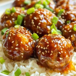 To make tasty honey garlic meatballs, you need a few key items: - 1 lb ground beef or turkey - 1/2 cup breadcrumbs - 1/4 cup grated Parmesan cheese - 1/4 cup fresh parsley, chopped - 1 large egg - 2 cloves garlic, minced - 1 teaspoon salt - 1/2 teaspoon black pepper These ingredients blend together to create meatballs that are both moist and flavorful. The ground meat is the base, while the breadcrumbs help bind the mixture. Parmesan cheese adds a nice depth of flavor, and parsley gives a pop of color and freshness. The sauce is what makes these meatballs shine. You will need: - 1 cup honey - 1/4 cup soy sauce (or tamari for gluten-free) - 1 tablespoon apple cider vinegar - 1 tablespoon cornstarch (optional, for thickening) The honey provides sweetness, while soy sauce adds a savory touch. Apple cider vinegar gives a tangy kick. If you want a thicker sauce, mix cornstarch with water before adding it to the sauce. Garnishes make your dish look pretty and add flavor. Consider using: - Sesame seeds - Green onions, sliced These toppings add a nice crunch and a fresh taste. You can sprinkle them on right before serving to make the dish pop. To start, grab a large mixing bowl. Add 1 pound of ground beef or turkey. Next, pour in 1/2 cup of breadcrumbs. Sprinkle in 1/4 cup of grated Parmesan cheese. Then, add 1/4 cup of chopped fresh parsley. Don’t forget the large egg and 2 cloves of minced garlic. Season with 1 teaspoon of salt and 1/2 teaspoon of black pepper. Mix everything together gently. You want it just combined; overmixing can make the meatballs tough. Now, take a small amount of the mixture and roll it into a ball. Aim for about 1 inch in diameter. Place your meatballs on a baking sheet as you form them. You should end up with about 20 to 24 meatballs. This step is fun and allows you to shape them just right. Once done, set them aside while you prepare the sauce. In a separate bowl, combine 1 cup of honey, 1/4 cup of soy sauce, and 1 tablespoon of apple cider vinegar. Whisk these together until smooth. If you prefer a thicker sauce, mix 1 tablespoon of cornstarch with 2 tablespoons of water, then add it to the honey mix. This will help the sauce stick better to the meatballs later. Place the meatballs in a single layer in the slow cooker. Carefully pour the honey garlic sauce over them. Make sure each meatball is well coated in the sauce. Set your slow cooker to low for 6 to 8 hours or high for 3 to 4 hours. When the meatballs are cooked through and tender, they’re ready to enjoy. Before serving, gently stir the meatballs to coat them again in the sauce. This adds more flavor and makes them shine. To get the best meatballs, don’t overmix your ingredients. Just mix until everything is combined. Use ground beef or turkey for good flavor. If you want a lighter meatball, try turkey. The breadcrumbs help keep the meatballs soft and moist. You can also add a touch of milk to the mix for extra moisture. The honey garlic sauce is key to this dish. To make it shine, use fresh garlic. Fresh garlic gives a stronger taste than powder. For the best flavor, let the meatballs soak in the sauce while cooking. If you like a bit of a kick, add red pepper flakes to the sauce. You can also use tamari instead of soy sauce for a gluten-free option. When using your slow cooker, layer your meatballs in a single row. This helps them cook evenly. Make sure to coat them well with the sauce. If you want thicker sauce, add cornstarch mixed with water. Cook on low for 6-8 hours for tender meatballs or on high for 3-4 hours. Always check that your meatballs are cooked through before serving. {{image_2}} You can use different meats for your meatballs. Ground turkey is a great choice if you want a leaner option. Chicken also works well and gives a nice taste. For a richer flavor, use ground beef. Each meat gives a unique flavor to the dish. Make sure to adjust cooking times slightly based on the meat you choose. To make this recipe gluten-free, swap regular breadcrumbs for gluten-free breadcrumbs. You can also use tamari instead of soy sauce. Tamari is a great option that has a similar taste without gluten. These easy changes keep the meal tasty while meeting gluten-free needs. You can change the flavors of the honey garlic meatballs to suit your taste. Add a teaspoon of red pepper flakes for heat. If you love citrus, mix in some orange juice or zest for brightness. For a more Asian twist, add ginger and sesame oil to the sauce. Experiment with different herbs too, like cilantro or basil, to find your perfect flavor blend. To keep your honey garlic meatballs fresh, store them in an airtight container. Make sure to let them cool before sealing. This helps avoid moisture build-up. Place them in the fridge if you plan to eat them within a few days. They should stay good for about 3 to 4 days. When you're ready to enjoy your leftovers, you can reheat them simply. You can use the microwave or the stove. For the microwave, heat the meatballs in a bowl. Make sure to cover them to keep moisture in. Heat for about 1 to 2 minutes. If using the stove, warm them in a pan over low heat. Add a splash of water or extra sauce to keep them moist. Stir gently until heated through. If you want to store your meatballs for a longer time, freezing is a great option. First, let the meatballs cool completely. Then, place them in a single layer on a baking sheet. Freeze them for about 1 to 2 hours until firm. Once frozen, transfer the meatballs to a freezer bag. This helps save space and keeps them fresh. You can freeze them for up to 3 months. When ready to use, thaw them in the fridge overnight before reheating. Yes, you can use frozen meatballs. Just add them to the slow cooker without thawing. The cooking time will stay the same. The sauce will still soak in well. This option saves time and effort. Frozen meatballs can be just as tasty! To check if the meatballs are done, use a meat thermometer. The internal temperature should reach 165°F. If you don’t have a thermometer, cut one open. It should be no longer pink inside. The meatballs should also feel firm to the touch. You have many options to serve with these meatballs. Here are some ideas: - Steamed rice - Cooked noodles - Mashed potatoes - A fresh salad - Stir-fried veggies These sides will soak up the tasty sauce. Enjoy your meal! You learned how to make tasty slow cooker honey garlic meatballs. We covered the key ingredients, from the meats to the sauces. The step-by-step guide helped you form and cook perfect meatballs. I also shared tips for the right texture and flavor boosts. You now know how to store leftovers and reheat them easily. Try out these ideas and enjoy! Cooking should be fun and tasty.