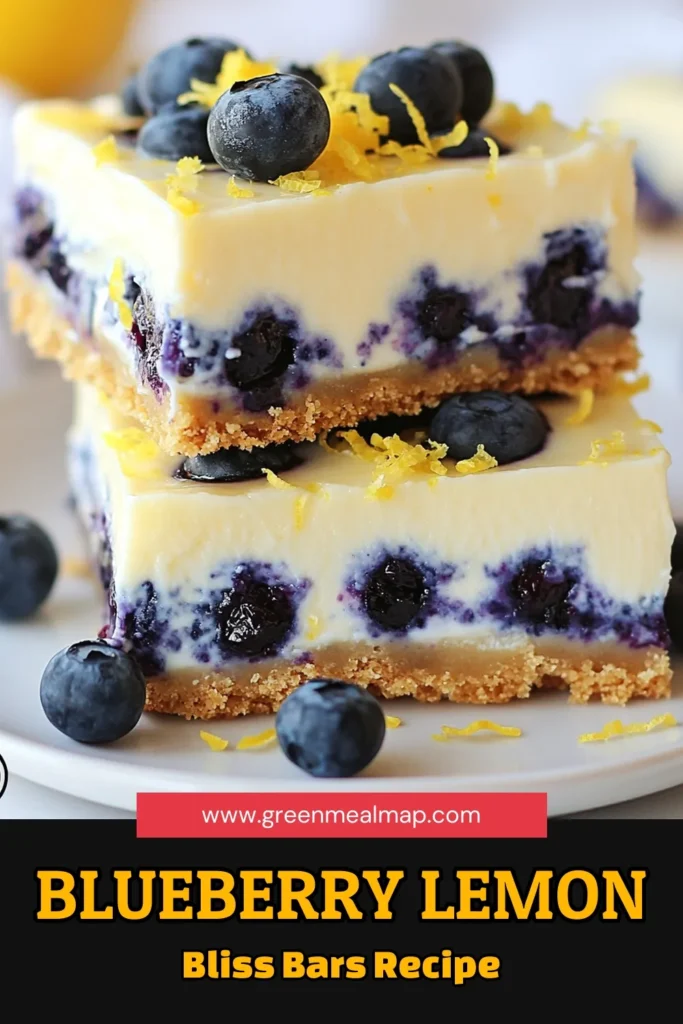 Indulge in these delightful blueberry lemon cheesecake bars, the perfect summer cheesecake recipe! These easy cheesecake dessert recipes are an unforgettable treat for any occasion. With a creamy lemon filling and fresh blueberries, they make a refreshing no-bake cheesecake bars option. Perfect for gatherings or a sweet escape, save this recipe for a delicious lemon blueberry dessert bars that everyone will love! #CheesecakeBars #DessertRecipes #SummerTreats #NoBakeDesserts