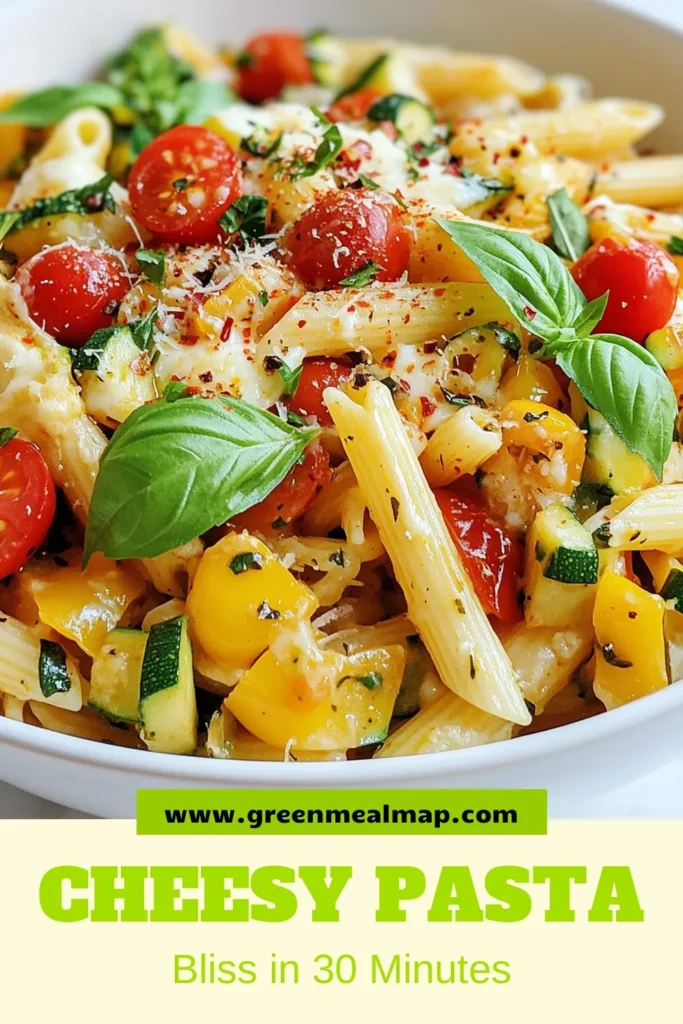 Looking for a delicious and easy vegetarian pasta dish? Try this Cheesy Veggie Pizza Pasta recipe! Packed with fresh veggies, gooey mozzarella cheese, and flavorful marinara, this quick pasta dish will delight your taste buds. Perfect for busy weeknights, it combines all the flavors of pizza into a comforting pasta meal. Save this recipe for a delightful cheesy veggie pasta experience! #PizzaPasta #EasyVegetarianPasta #CheesyVeggiePasta #QuickPastaDishes