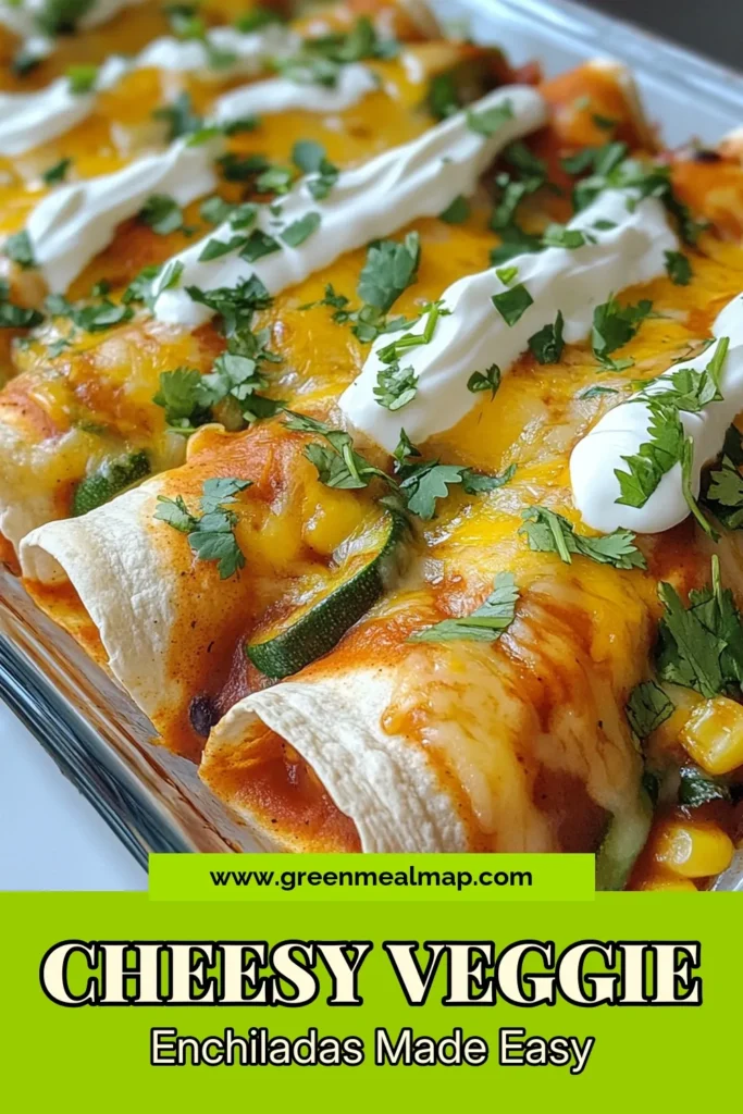 Discover the ultimate creamy veggie enchiladas recipe that’s perfect for any dinner! These delicious vegetarian enchiladas are loaded with fresh veggies, black beans, and a cheesy sour cream filling wrapped in healthy corn tortillas. This easy enchiladas with cheese dish will be a hit with family and friends. Try this black bean enchiladas recipe and enjoy a wholesome meal tonight! Save for later! #CreamyVeggieEnchiladas #VegetarianEnchiladaRecipe #HealthyEats #EasyDinnerIdeas