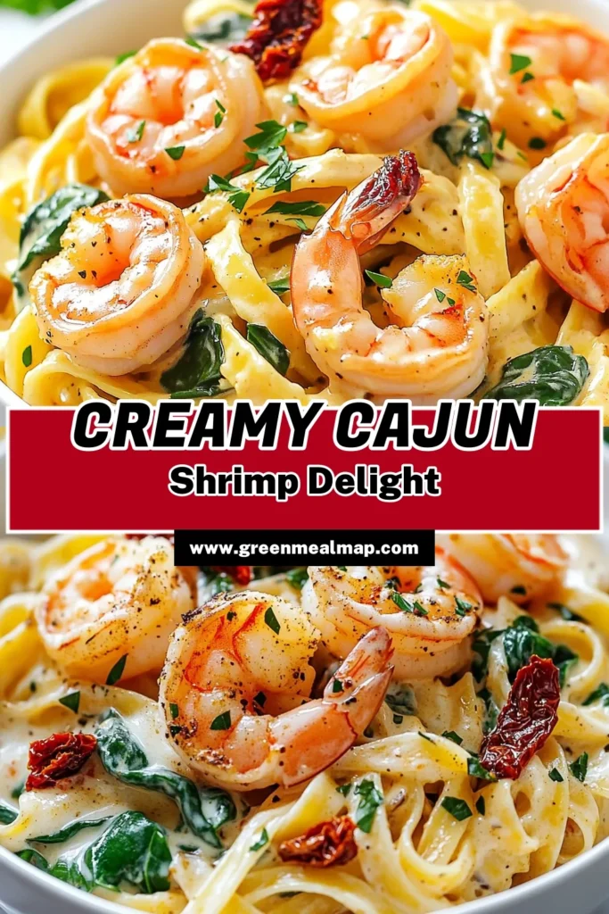 Dive into this flavorful Cajun shrimp alfredo recipe that transforms simple ingredients into a creamy Cajun pasta delight! This easy shrimp fettuccine takes just 30 minutes, perfect for a quick shrimp dinner. Featuring succulent shrimp and fresh spinach, this shrimp alfredo with spinach is irresistible. Save this recipe for your next meal and impress your loved ones! #CajunShrimpAlfredo #EasyShrimpFettuccine #CreamyCajunPasta #QuickShrimpDinner