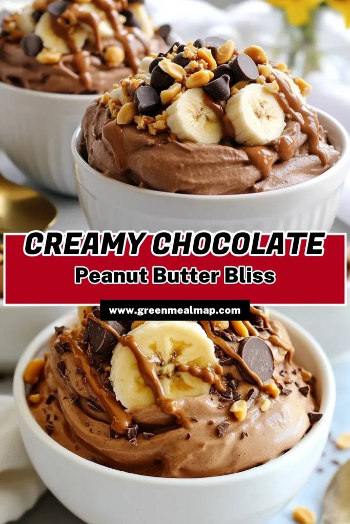 Indulge in creamy Chocolate Peanut Butter Banana Nice Cream with this healthy banana ice cream recipe! This dairy-free dessert recipes offers a delicious vegan soft serve ice cream that's simple to make at home. Made from frozen bananas, cocoa powder, and peanut butter, it's a guilt-free treat you’ll love. Dive into this homemade nice cream recipe for a refreshing dessert and enjoy a scoop of happiness today! Try it now! #NiceCream #VeganDessert #HealthyTreats #BananaIceCream