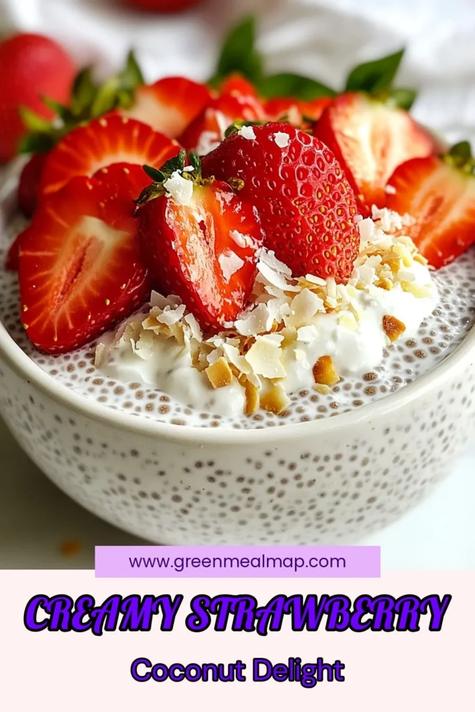 Indulge in this delicious Strawberry Coconut Chia Pudding, a healthy chia pudding recipe that's perfect for a refreshing vegan chia pudding dessert. Made with creamy coconut milk, this easy chia seed pudding is packed with nutrients and flavor. In under 10 minutes of prep time, you can create a delightful treat that everyone will love. Try this coconut milk recipe today, and save for your next healthy dessert! #ChiaPudding #VeganDessert #CoconutMilkRecipes #HealthyEating