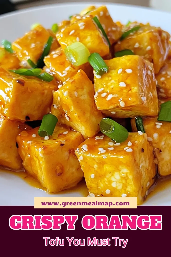 Try this mouthwatering crispy orange tofu for your next healthy tofu dinner recipe! This vegan orange tofu recipe features golden, fried tofu in orange sauce, perfectly paired with a tangy orange ginger sauce. Quick and easy to make, it's ideal for meal prep or a satisfying weeknight dinner. Get ready to impress your taste buds! Save this recipe and enjoy a delicious, plant-based feast today! #CrispyOrangeTofu #VeganRecipes #TofuRecipes #HealthyEating