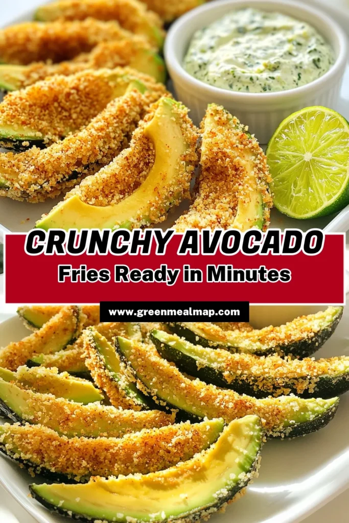 Indulge in these delicious Crispy Avocado Fries, a perfect guilt-free snack that everyone will love! With just a few simple ingredients, you can whip up these crunchy treats in your air fryer in no time. Serve them with a zesty dipping sauce for an extra kick! Check out the full recipe and impress your friends and family today. Don't miss out on this tasty twist on fries! #CrispyAvocadoFries #HealthySnacks #AirFryerRecipes #AvocadoLovers