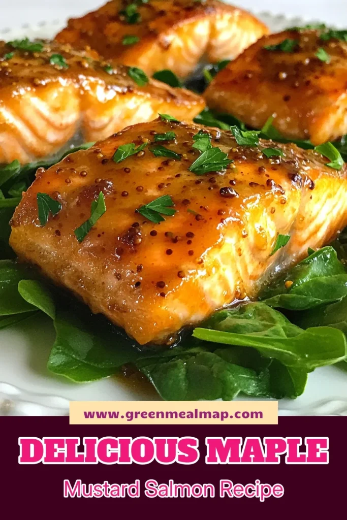 Discover the deliciousness of Maple Mustard Glazed Salmon, the perfect addition to your collection of grilled salmon recipes. This easy salmon dinner is not only flavorful but also a healthy option for busy nights. With marinated salmon recipes like this, you can create a mouthwatering meal that everyone will love. Try it tonight and elevate your healthy salmon dishes! Save this recipe now! #SalmonRecipe #GrilledSalmon #HealthyEating #DinnerIdeas