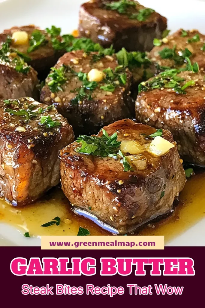 Discover the ultimate Garlic Butter Steak Bites that are sure to impress! This sizzling steak bites recipe features tender sirloin steak seasoned to perfection, and it's so easy to make. In just 30 minutes, you can whip up these delicious garlic butter recipes that are perfect for any occasion. Enjoy these easy steak bites as an appetizer or main dish. Don't forget to save this recipe for later! #GarlicButterSteakBites #SteakBites #SirloinSteakRecipe #EasySteakBites
