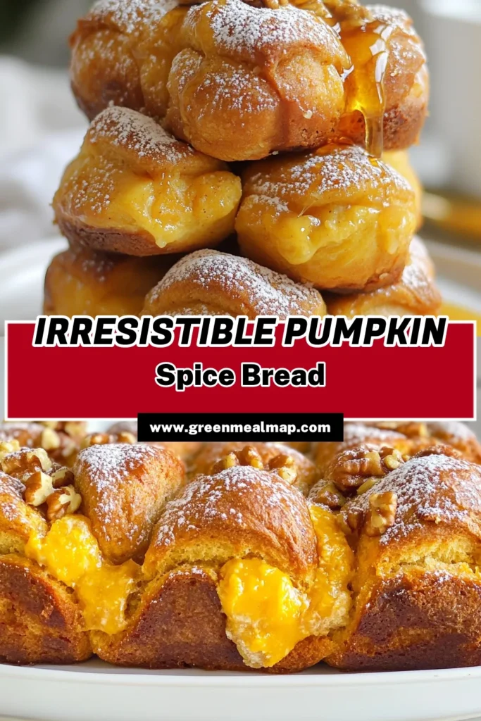 Indulge in the cozy flavors of fall with this Pumpkin Spice Pull Apart Bread! This easy pull apart bread recipe features delicious layers of pumpkin goodness, fragrant spices, and a hint of sweetness. Perfect for your fall baking recipes, it’s a delightful pumpkin dessert idea that’s sure to impress. Gather your ingredients and give it a try for a warm treat any time! Save this tasty recipe for later! #PumpkinSpice #FallBaking #PullApartBread #PumpkinDessert