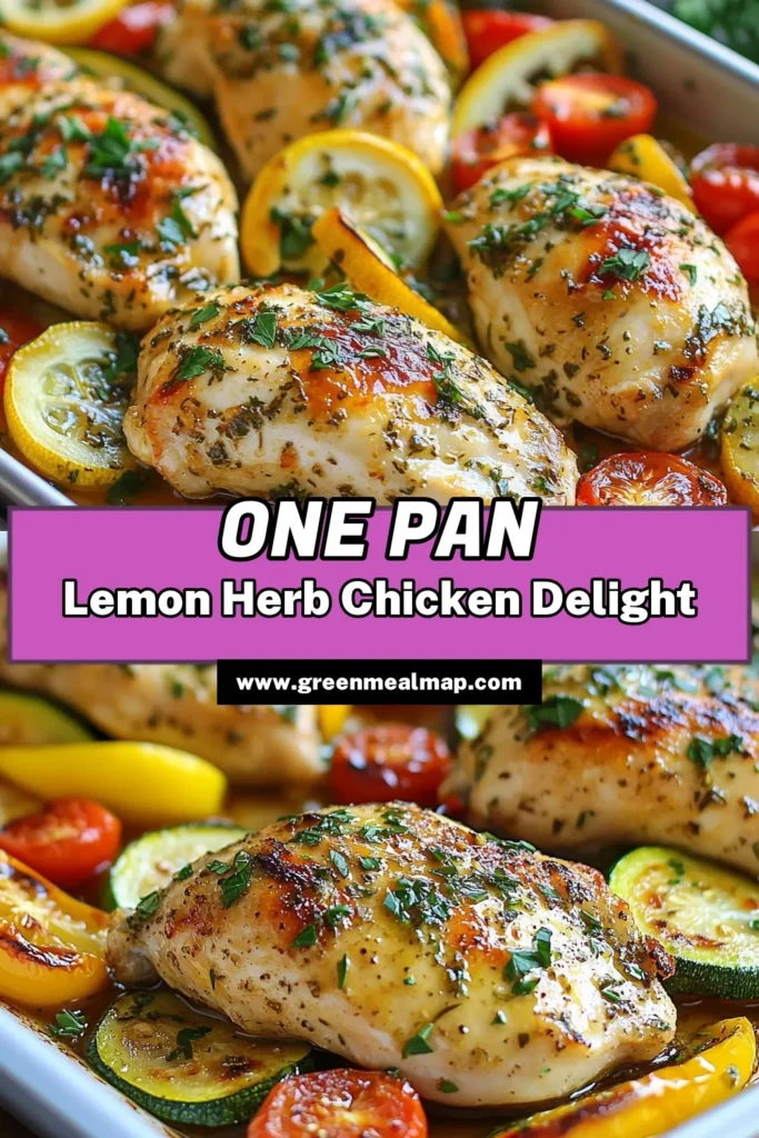 Discover the perfect Lemon Herb Chicken recipe with this easy sheet pan chicken dinner! Prepare a healthy chicken and vegetables dish that’s not only delicious but also great for meal prep. This one pan lemon chicken is simple to make and packed with flavor. Get ready to impress your family with this quick and nutritious meal. Click to save this recipe now! #LemonHerbChicken #SheetPanDinner #EasyMealPrep #HealthyCooking