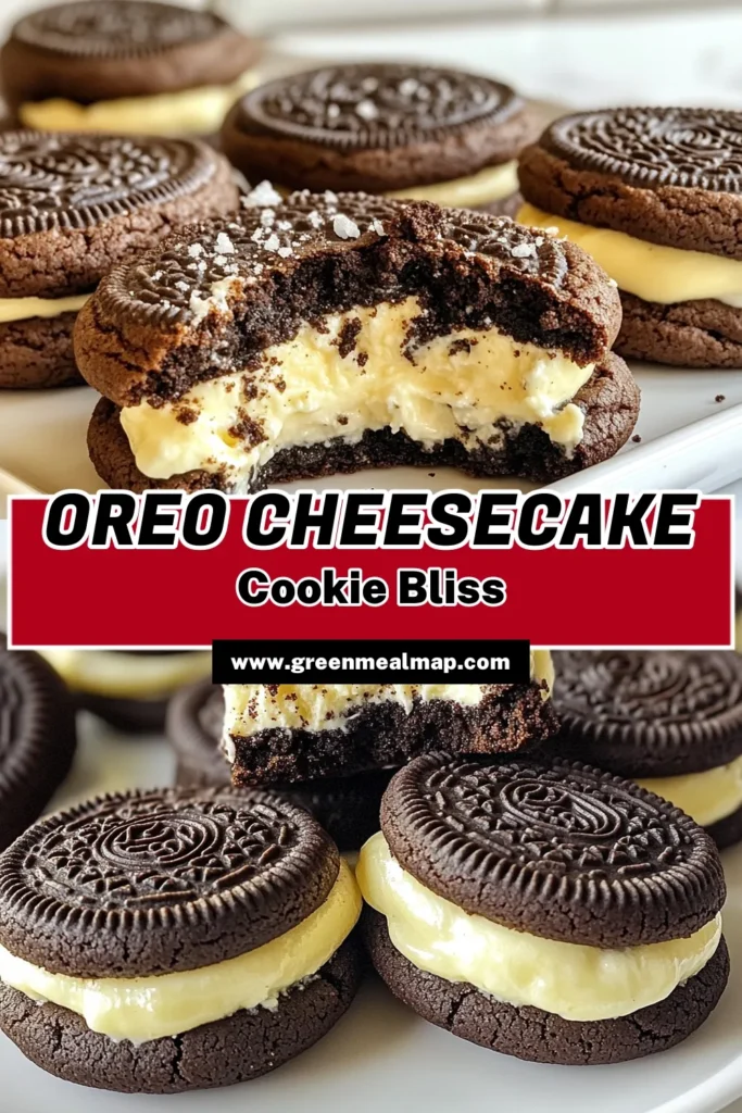 Indulge in the ultimate dessert with these Oreo cheesecake stuffed cookies! This stuffed cookie recipe combines soft chocolate chip cookie dough with a creamy cream cheese filling, making them irresistible. Perfect for parties or a sweet treat at home, these homemade Oreo cookies are a crowd-pleaser. Try this delicious dessert today and watch them disappear! Save this recipe now! #OreoCheesecakeStuffedCookies #StuffedCookieRecipe #ChocolateChipCookieDessert #CreamCheeseFillingCookies