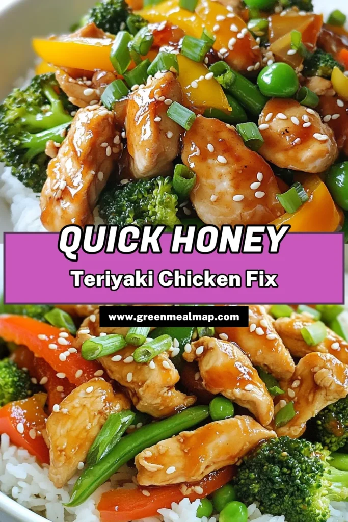 Discover the deliciousness of Honey Teriyaki Chicken Stir Fry with this easy chicken stir fry recipe! Packed with healthy teriyaki chicken and vibrant mixed vegetables, this quick dinner recipe will become a family favorite. In just 30 minutes, enjoy a satisfying meal that’s both nutritious and flavorful. Try it tonight and elevate your weeknight dinners! Save this recipe for later! #HoneyTeriyakiChickenStirFry #EasyChickenStirFryRecipe #HealthyTeriyakiChicken #QuickDinnerRecipes