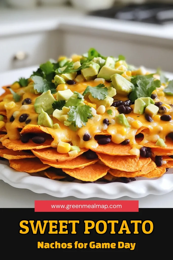 Indulge in a tasty twist with these Sweet Potato Nachos Delight! Made with crispy air-fried sweet potato rounds, black beans, corn, and melted cheese, this dish is perfect for a fun appetizer or a cozy night in. Top with avocado and a squeeze of lime for a burst of flavor. Ready in just 30 minutes, it’s quick and satisfying. Click to discover the full recipe and elevate your snacking game today! #SweetPotatoNachos #HealthyEating #AirFryerRecipes #SnackIdeas