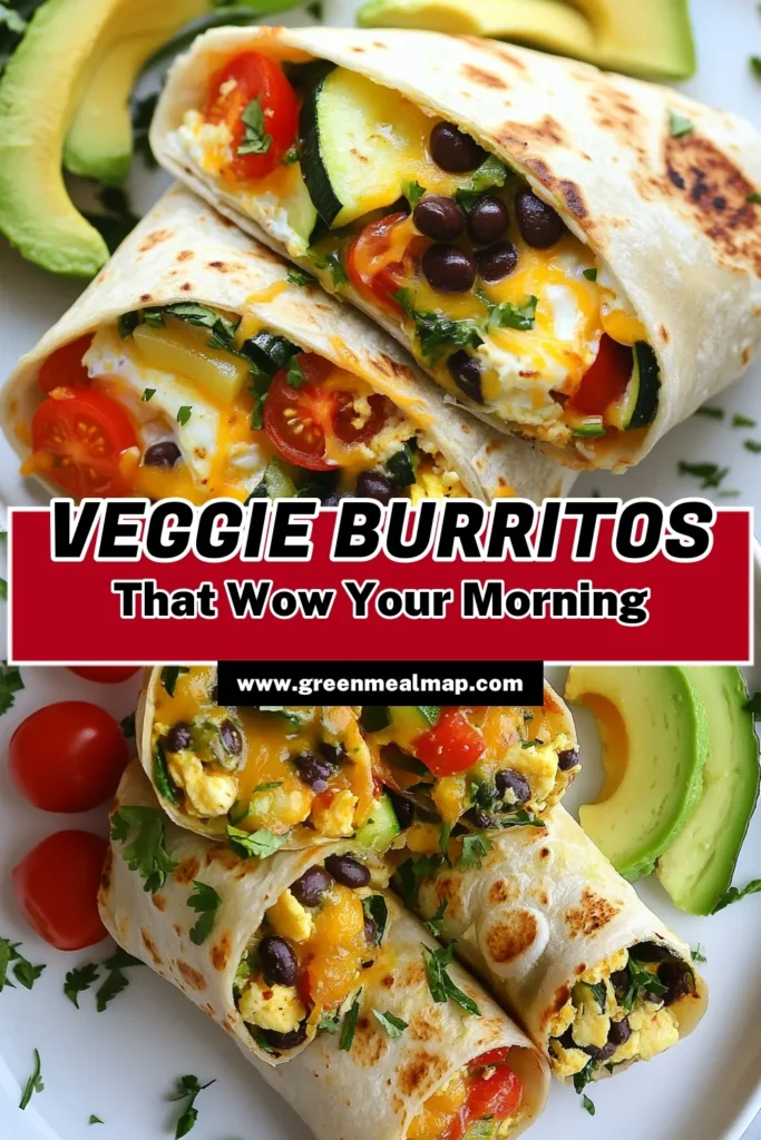 Start your day with these veggie packed breakfast burritos! This easy breakfast burrito recipe is loaded with healthy ingredients like black beans, bell peppers, and spinach, making it a perfect choice for anyone searching for vegetarian breakfast recipes. Quick to prepare and bursting with flavor, these healthy breakfast burritos are great for meal prep and packed breakfast ideas. Don't miss out—try this delicious recipe today! #VeggieBreakfastBurritos #HealthyBreakfast #VegetarianRecipes #MealPrep