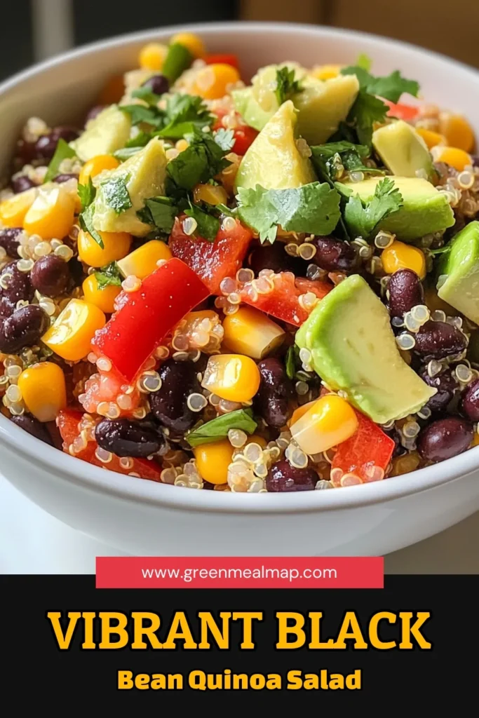 Looking for a nutritious and flavorful dish? Try this colorful quinoa salad recipe featuring black beans and creamy avocado! This healthy salad recipe is packed with protein and vibrant veggies, making it perfect for lunch or dinner. Discover how to make this delicious black bean salad and enjoy a refreshing twist on your meals. Don’t miss out—save this avocado salad recipe now! #QuinoaSalad #BlackBeanSalad #HealthyRecipes #AvocadoSalad