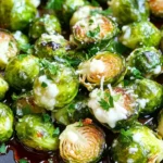 - 1 lb Brussels sprouts, trimmed and halved - 4 cloves garlic, minced - 1/4 cup grated Parmesan cheese - 3 tablespoons olive oil - 1 teaspoon garlic powder - 1/2 teaspoon red pepper flakes (optional) - Salt and freshly ground black pepper to taste - 2 tablespoons balsamic glaze (for drizzling) - Fresh parsley, chopped (for garnish) - Baking sheet - Parchment paper - Mixing bowl - Chef's knife To make Garlic Parmesan Brussels sprouts, you need simple, fresh ingredients. The Brussels sprouts are the star. Choose firm, bright green ones for the best flavor. The garlic adds a savory kick. Minced garlic and garlic powder give a double dose of flavor. Parmesan cheese brings a rich, salty note to the dish. Olive oil helps to roast the sprouts evenly and adds a nice golden color. Red pepper flakes give a hint of heat, but you can skip them if you prefer mild flavors. Salt and black pepper enhance everything, making it all taste better. Use a baking sheet lined with parchment paper for easy cleanup. A mixing bowl is great for tossing the ingredients together. A good chef's knife helps you cut the sprouts cleanly. These tools make cooking easy and fun. With these ingredients and tools, you’re ready to create a delicious side dish that everyone will love! - Preheat oven to 400°F (200°C). - Prepare Brussels sprouts by trimming and halving. To start, you need to preheat your oven. This step is key for getting those Brussels sprouts crispy. While the oven heats, trim the ends off each sprout. Then, slice them in half. This will help them cook evenly and soak up all the flavor. - Toss Brussels sprouts with olive oil, garlic, seasonings. - Spread on a baking sheet and roast. - Adjust cooking time for desired doneness. Next, grab a large bowl. Add your halved Brussels sprouts and minced garlic. Pour in the olive oil, then sprinkle the garlic powder, red pepper flakes, salt, and pepper. Mix everything well until the sprouts are coated. Now, spread the Brussels sprouts on a baking sheet lined with parchment paper. Make sure they sit in a single layer. This helps them roast evenly. Bake them for 20 to 25 minutes. Stir them halfway through to ensure they roast nicely. Check for a golden brown color and tenderness to see if they are done. - Add Parmesan cheese and melt in the oven. - Drizzle with balsamic glaze and garnish. Once the Brussels sprouts are cooked, take them out of the oven. Right away, sprinkle the grated Parmesan cheese on top. Pop them back in the oven for about 5 minutes. This melts the cheese and adds a creamy touch. After that, drizzle balsamic glaze over the sprouts. This adds a tangy sweetness that pairs perfectly with the savory cheese. Finally, sprinkle some chopped fresh parsley on top before serving. This adds a nice color and fresh flavor. Enjoy your Garlic Parmesan Brussels Sprouts! To make Garlic Parmesan Brussels sprouts, you want them to cook evenly. Here are some tips to help: - Trim and halve: Always trim the ends and halve the sprouts. This helps them cook faster and more evenly. - Single layer: Spread your Brussels sprouts in a single layer on the baking sheet. This ensures they roast well and do not steam. - Stir halfway: Stir the sprouts halfway through cooking. This promotes even browning and crispiness. For a crispy texture, consider these tips: - High heat: Roasting at 400°F (200°C) gives a nice crunch. It helps the edges caramelize. - Olive oil: Use enough olive oil to coat the sprouts, but not too much. This helps them brown without being greasy. - Cheese at the end: Add Parmesan cheese during the last five minutes. It melts beautifully and adds a crunchy topping. Garlic Parmesan Brussels sprouts pair well with many dishes. Here are some ideas: - With protein: Serve alongside chicken, fish, or steak for a balanced meal. - Grains: They complement grains like quinoa or rice. The flavors blend well, making a filling dish. - As an appetizer: These sprouts make a great starter. Just serve them with a dipping sauce for fun. You can enjoy them as a side dish or a tasty snack. They are versatile and fit many meal types. If you want to switch things up, consider these substitutes: - Cheese options: Try using Pecorino Romano or nutritional yeast for a dairy-free option. Both add great flavor. - Spice alternatives: If you want less heat, skip the red pepper flakes. You can add lemon zest for brightness instead. - Frozen vs. fresh: Frozen Brussels sprouts are great if you are short on time. They are quick to prepare, but fresh sprouts offer better texture and taste. If using frozen, roast them longer to achieve crispiness. {{image_2}} You can change the flavor of Garlic Parmesan Brussels sprouts easily. Adding bacon or pancetta gives them a rich taste. Chop the bacon and cook it until crispy. Then mix it with the Brussels sprouts before roasting. This adds depth and a savory kick. Another fun idea is to add nuts. Almonds or walnuts bring a nice crunch. Chop the nuts and toss them in with the sprouts before roasting. They add texture and flavor, making each bite exciting. Want a healthier option? Try the air fryer! It cooks the Brussels sprouts quickly while keeping them crispy. Set your air fryer to 375°F (190°C). Cook the sprouts for about 15 minutes. Shake the basket halfway through for even cooking. If you need a quick meal, sautéing works well. Heat olive oil in a large pan over medium heat. Add the Brussels sprouts and cook for about 10-12 minutes, stirring often. This method keeps them tender and allows the garlic flavor to shine. You can switch things up with seasonal produce. In fall or winter, try adding cranberries or pecans. Toss in a handful of dried cranberries before serving. They add a sweet contrast to the savory sprouts. During holiday meals, you can adjust the flavors, too. Add a pinch of nutmeg or cinnamon for a festive touch. These warm spices make the dish feel special and cozy for gatherings. To keep your Garlic Parmesan Brussels sprouts fresh, store them in an airtight container. Make sure they cool down first. This helps maintain their flavor and texture. They will last in the fridge for about 3 to 5 days. If you want them to stay fresh longer, avoid adding the balsamic glaze until you serve them. When reheating, aim to keep that nice texture. For the best results, use the oven. Preheat the oven to 350°F (175°C). Spread the sprouts on a baking sheet. Heat for about 10 to 15 minutes. This will help them regain their crispness. If you're in a hurry, you can use the microwave. Just heat in short bursts of 30 seconds. Stir between each burst to avoid sogginess. If you want to freeze these sprouts, first cool them completely. Place them in a single layer on a baking sheet and freeze for about 1 hour. Once frozen, transfer them to a freezer-safe bag. They can last for up to 3 months. When you're ready to eat, thaw them in the fridge overnight. Reheat them in the oven to help restore their texture. Expect soft sprouts after freezing, but the flavor will still shine through! Can I use frozen Brussels sprouts for this recipe? Yes, you can use frozen Brussels sprouts. However, they may not get as crispy. Thaw them first and pat them dry. This helps remove excess moisture. What can I replace Parmesan cheese with for a dairy-free option? You can use nutritional yeast for a cheesy flavor. It adds a nice taste without dairy. Another option is to use a dairy-free cheese substitute. Each serving has about 150 calories. You get 8 grams of fat, 5 grams of carbs, and 4 grams of protein. The Brussels sprouts provide vitamins C and K. Garlic adds flavor and health benefits. This recipe serves about 4 people. If you need more, simply double the ingredients. For smaller servings, you can cut the recipe in half. This makes it easy to adjust for any gathering. This post covered making Garlic Parmesan Brussels Sprouts, from ingredients to cooking tips. We learned how to achieve that crispy texture and add flavor. You can adjust the recipe with variations like bacon or nuts. Storing leftovers is easy, and reheating maintains taste. This dish is a great side or appetizer for any meal. Embrace these steps and enjoy a delicious, healthy treat.